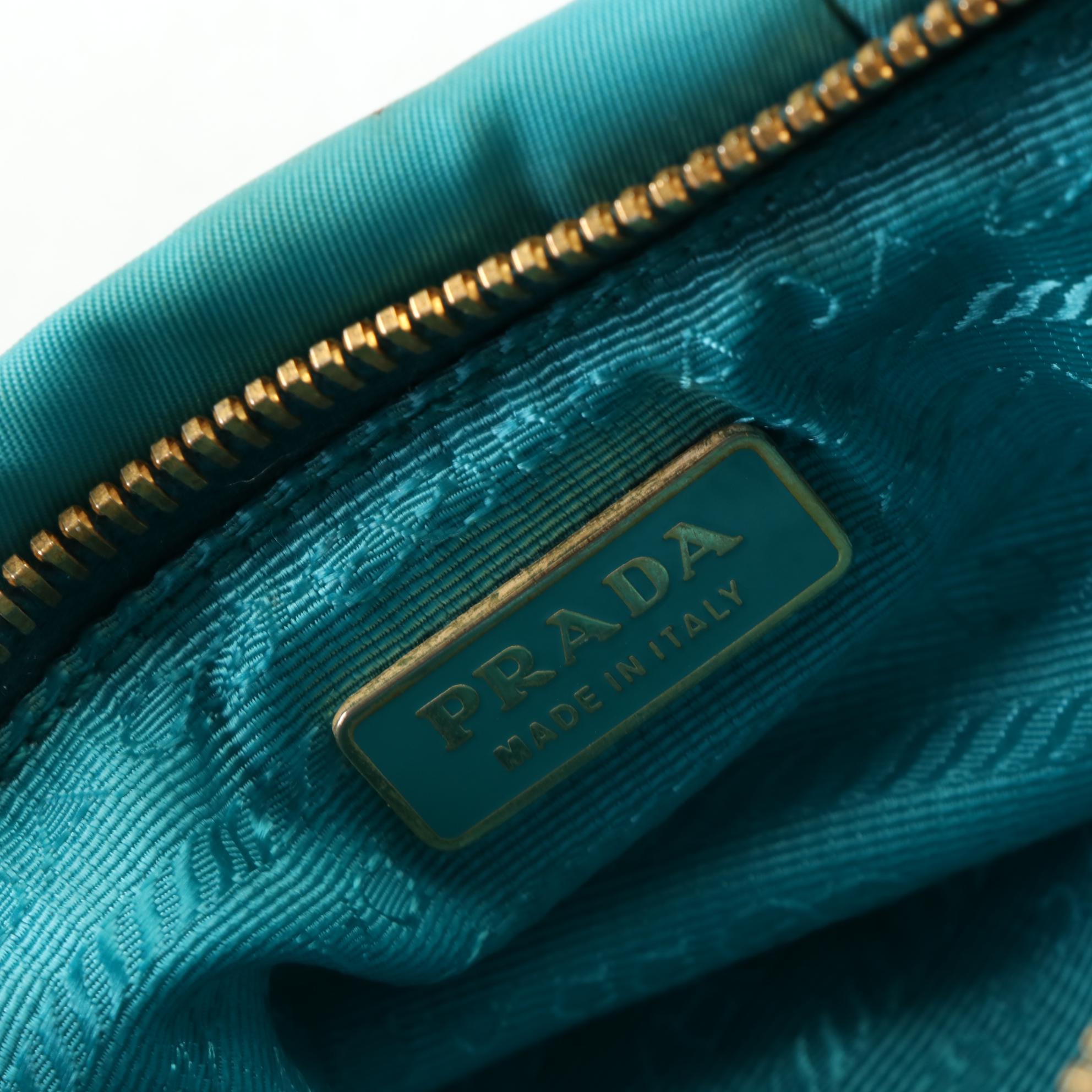 Prada Small Nylon Bow Clutch