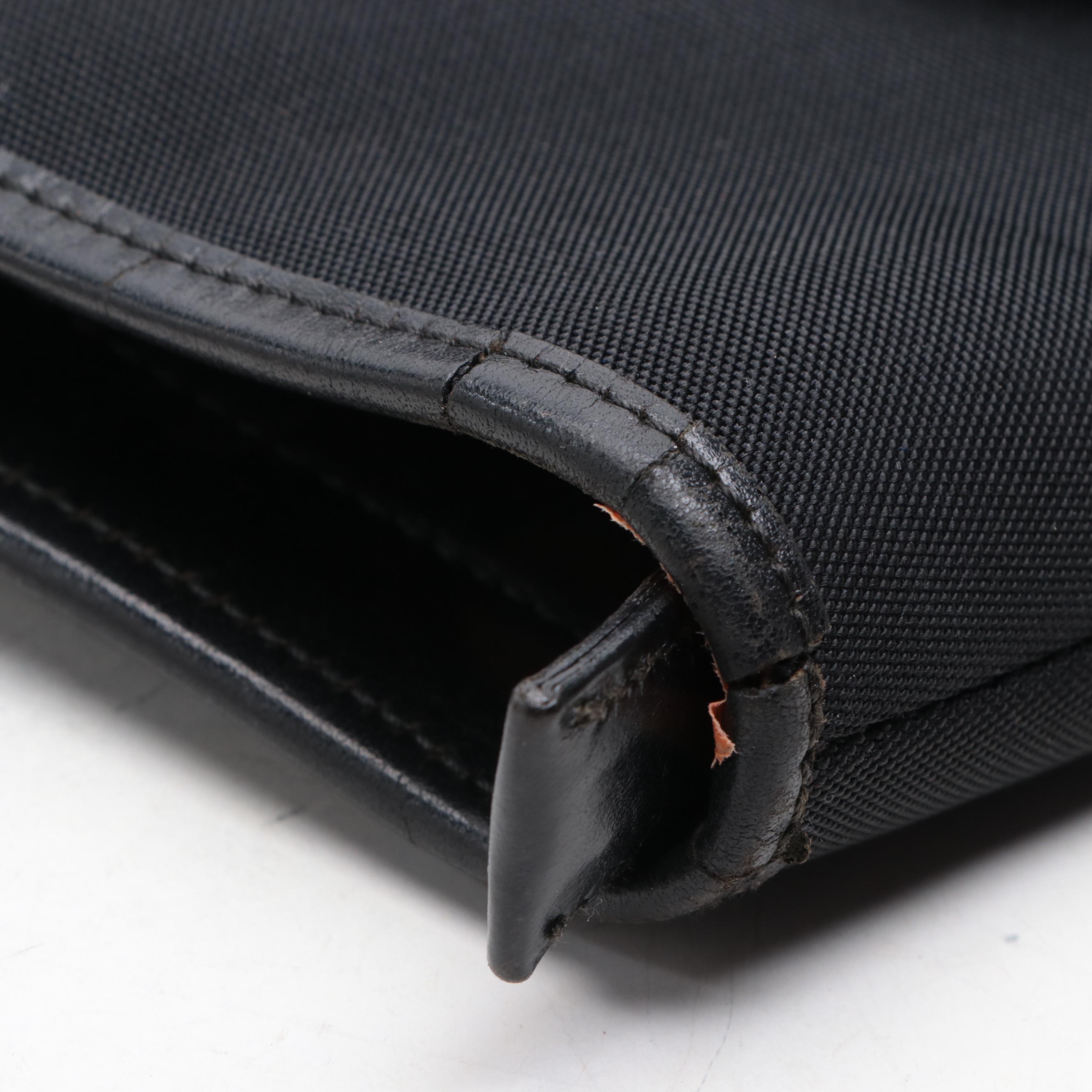 Gucci Front-Pocket Zip Tote Bag in Black Nylon Canvas and Leather