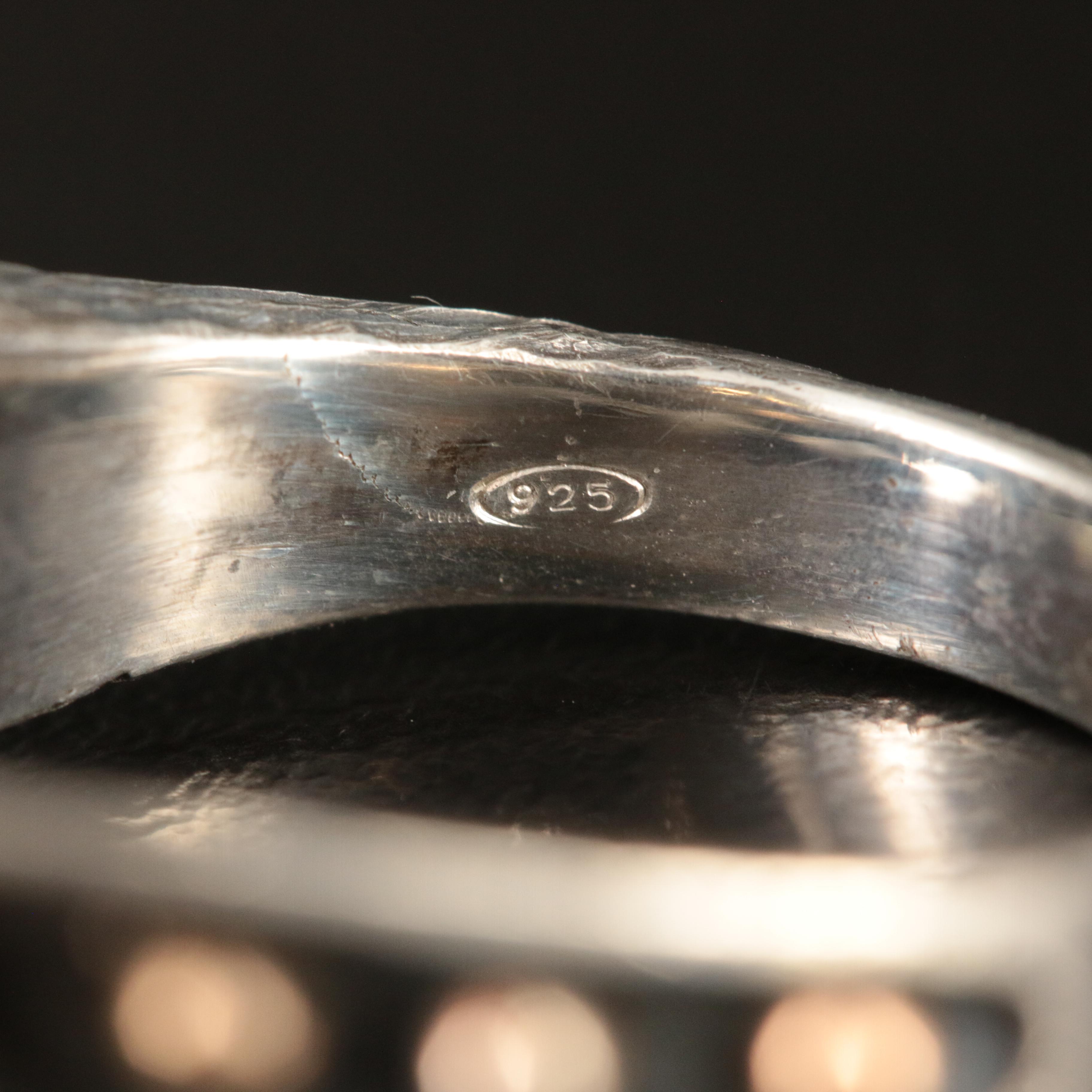 Sterling Peridot and Tourmaline Ring