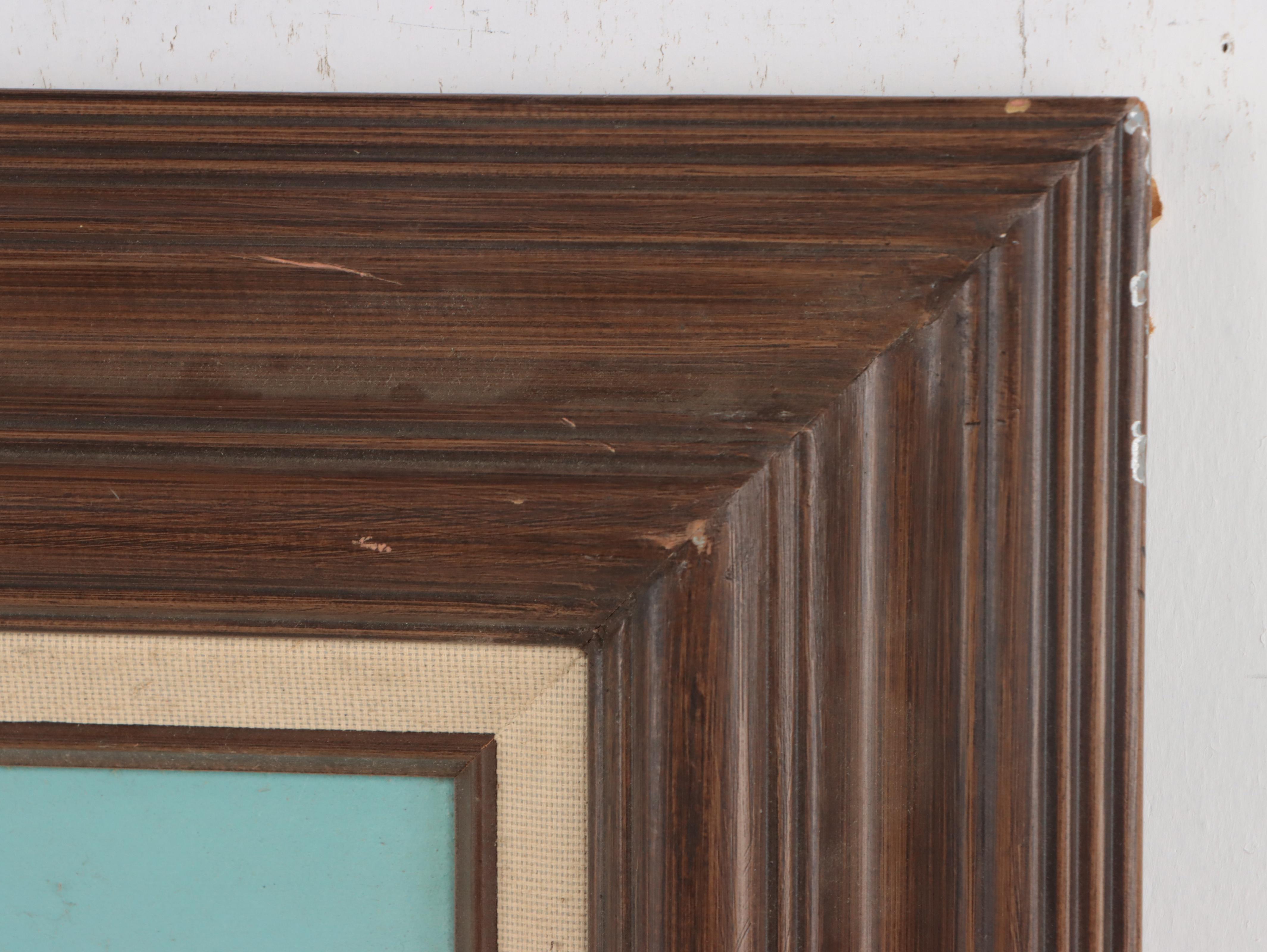 Idyllic Seascape Oil Painting, Mid-20th Century