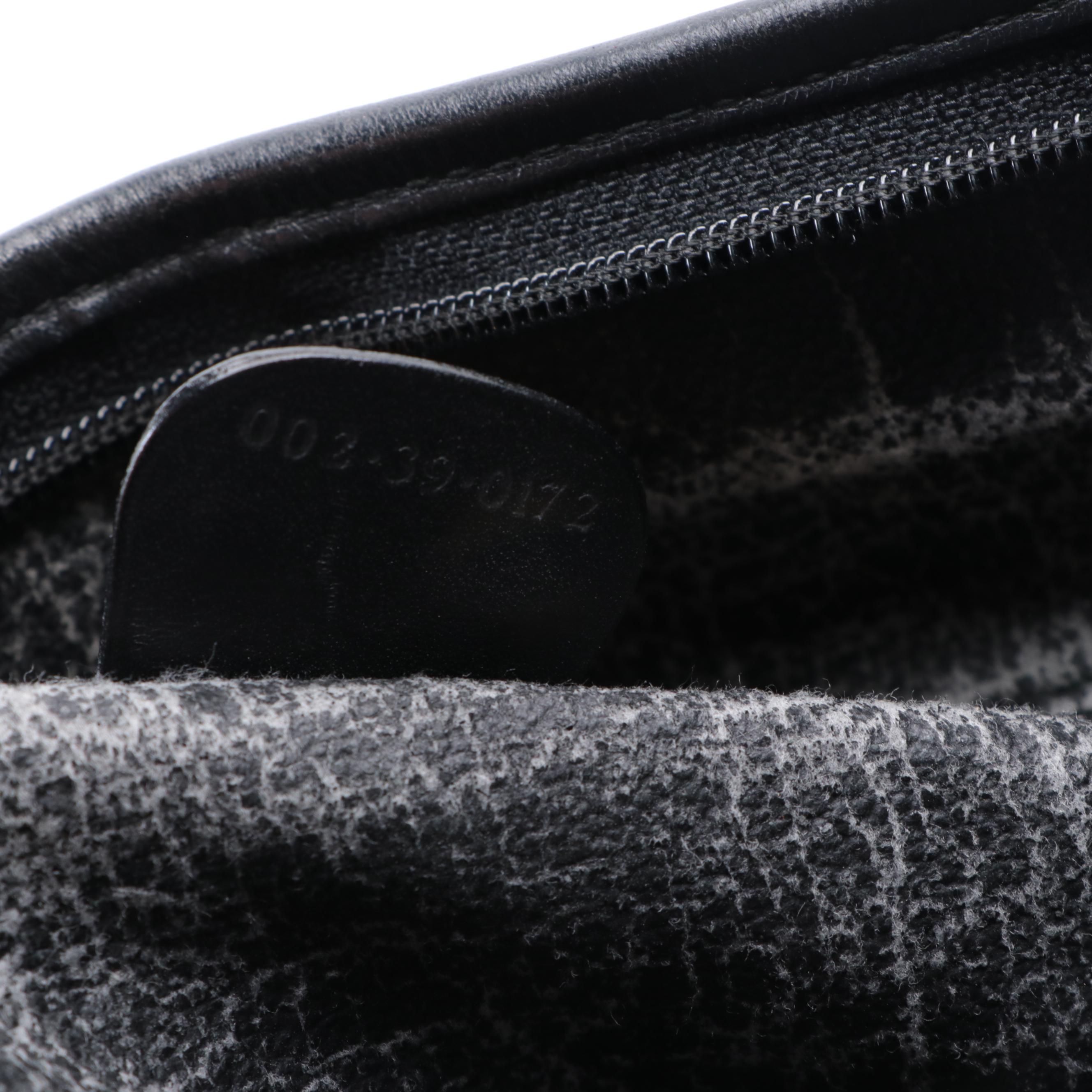 Gucci Tote Bag in Black Supreme GG Canvas and Leather