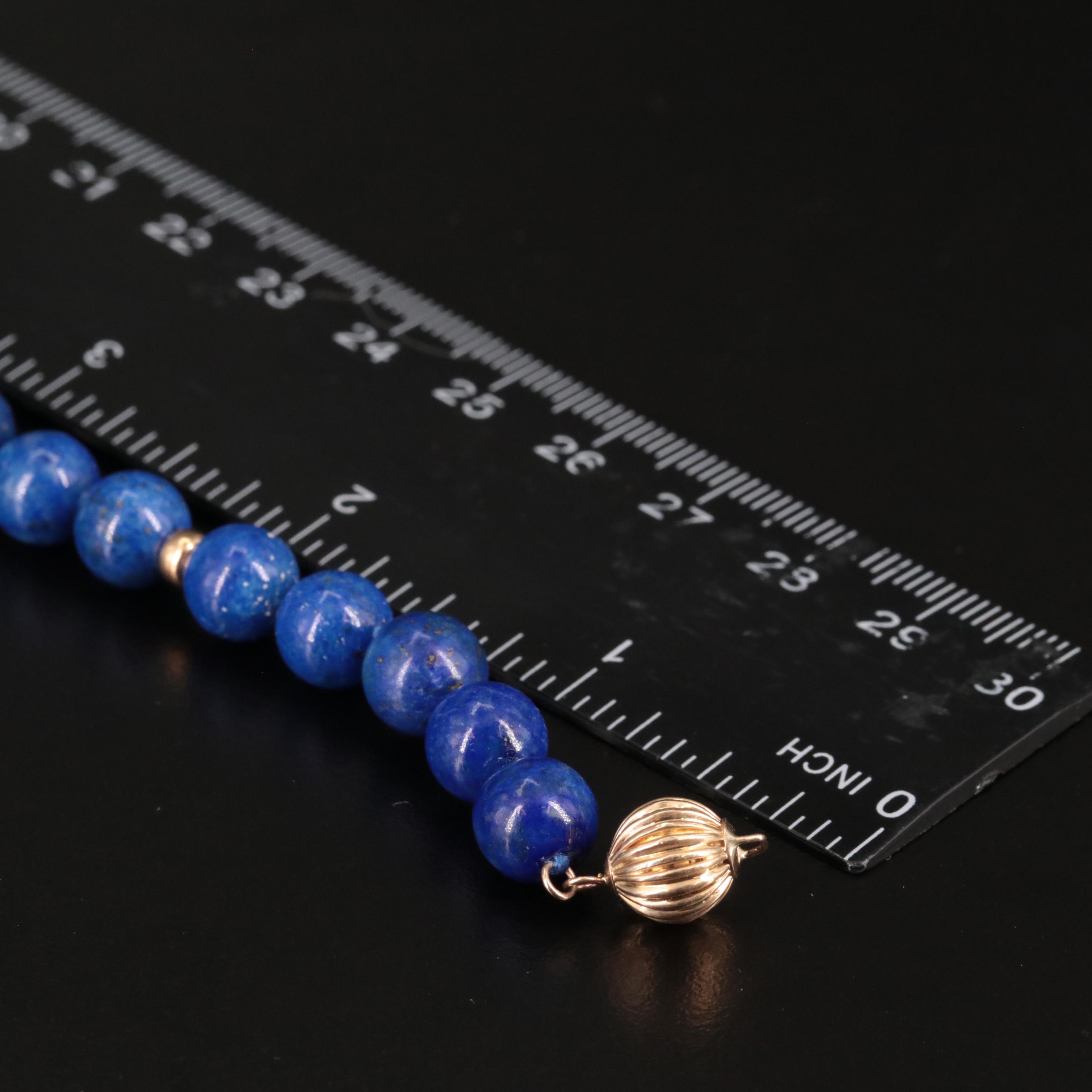14K Lapis Lazuli Bracelet