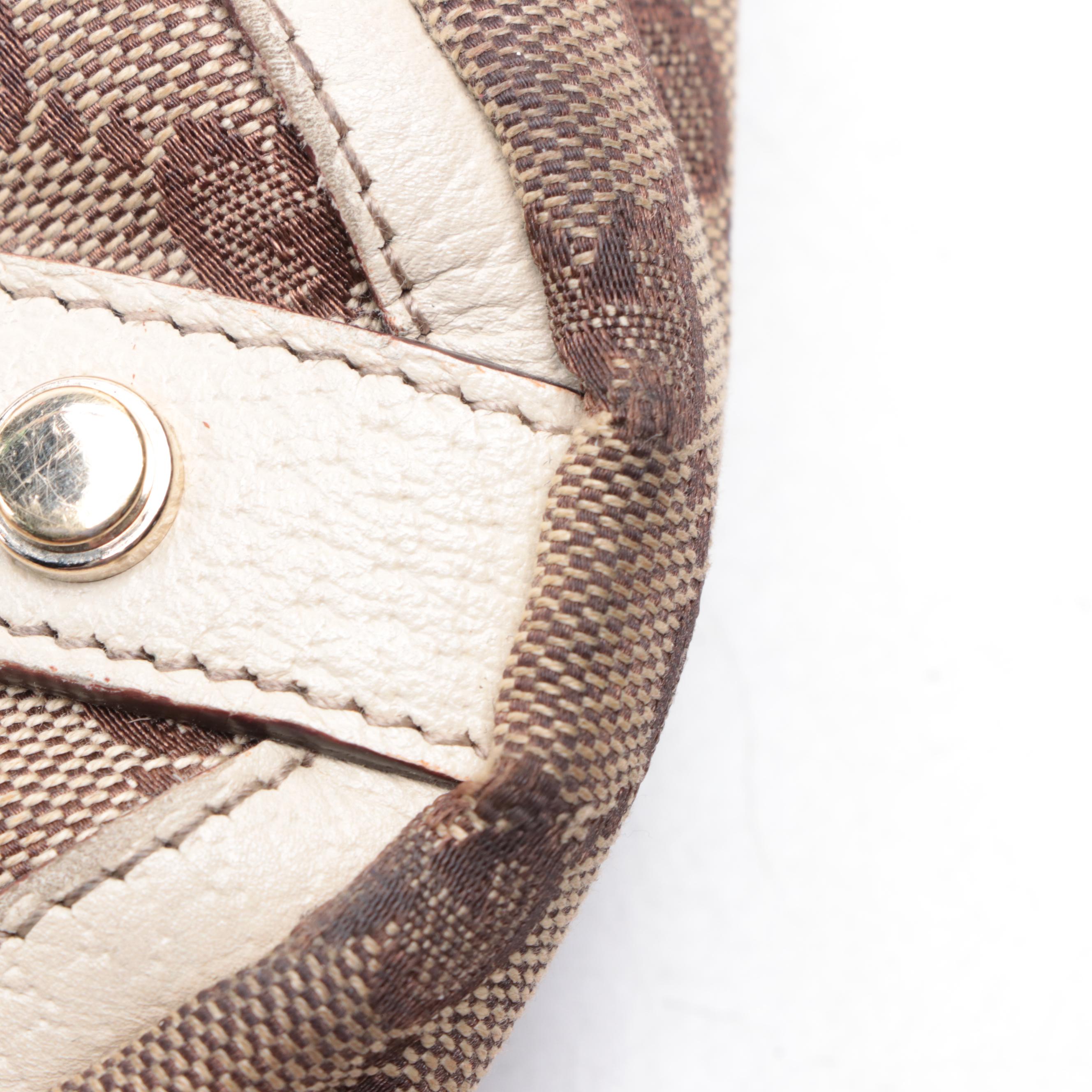 Gucci Abbey D-Ring Tote in GG Canvas and Cinghiale Leather