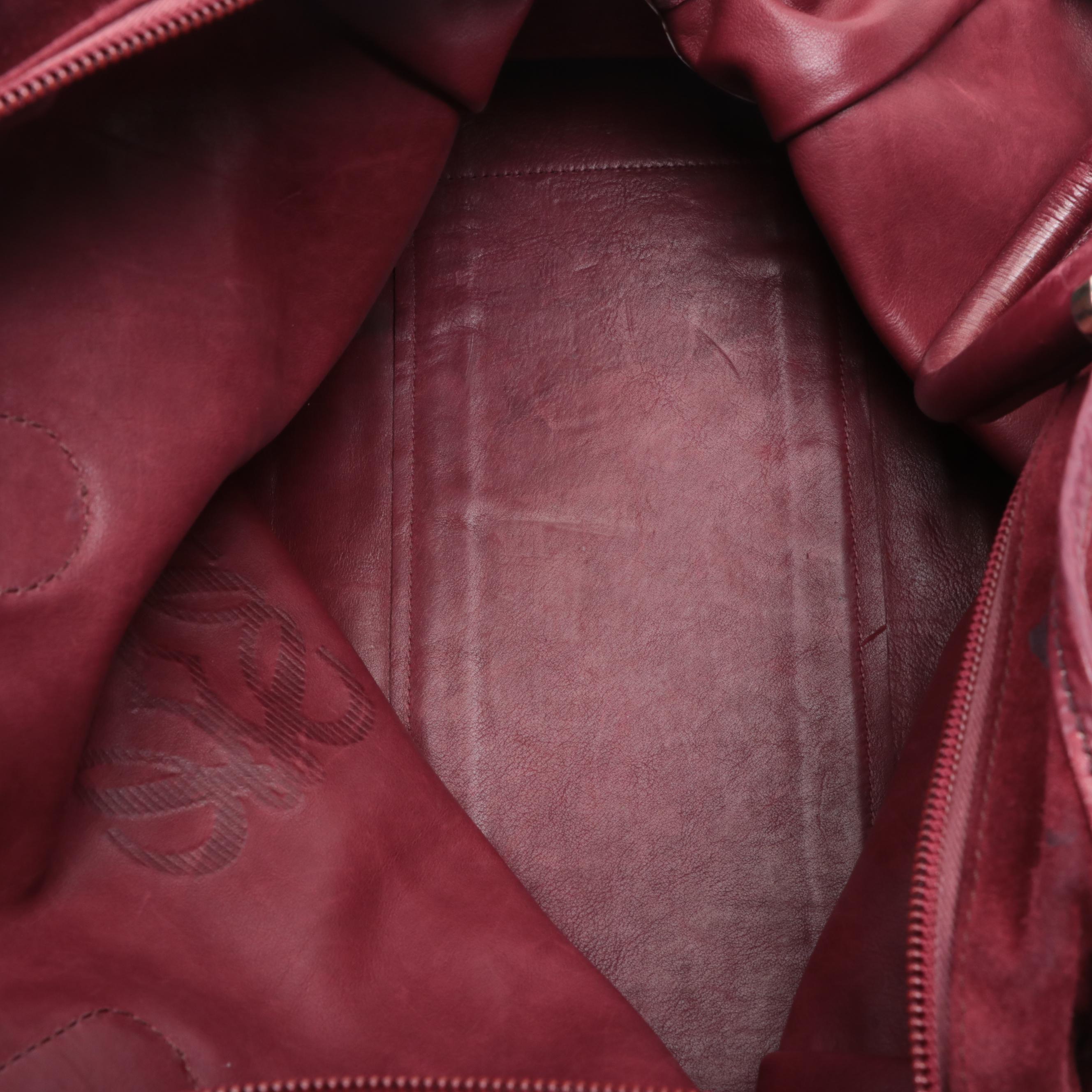 Loewe Anagram Top Handle Handbag in Suede and Leather