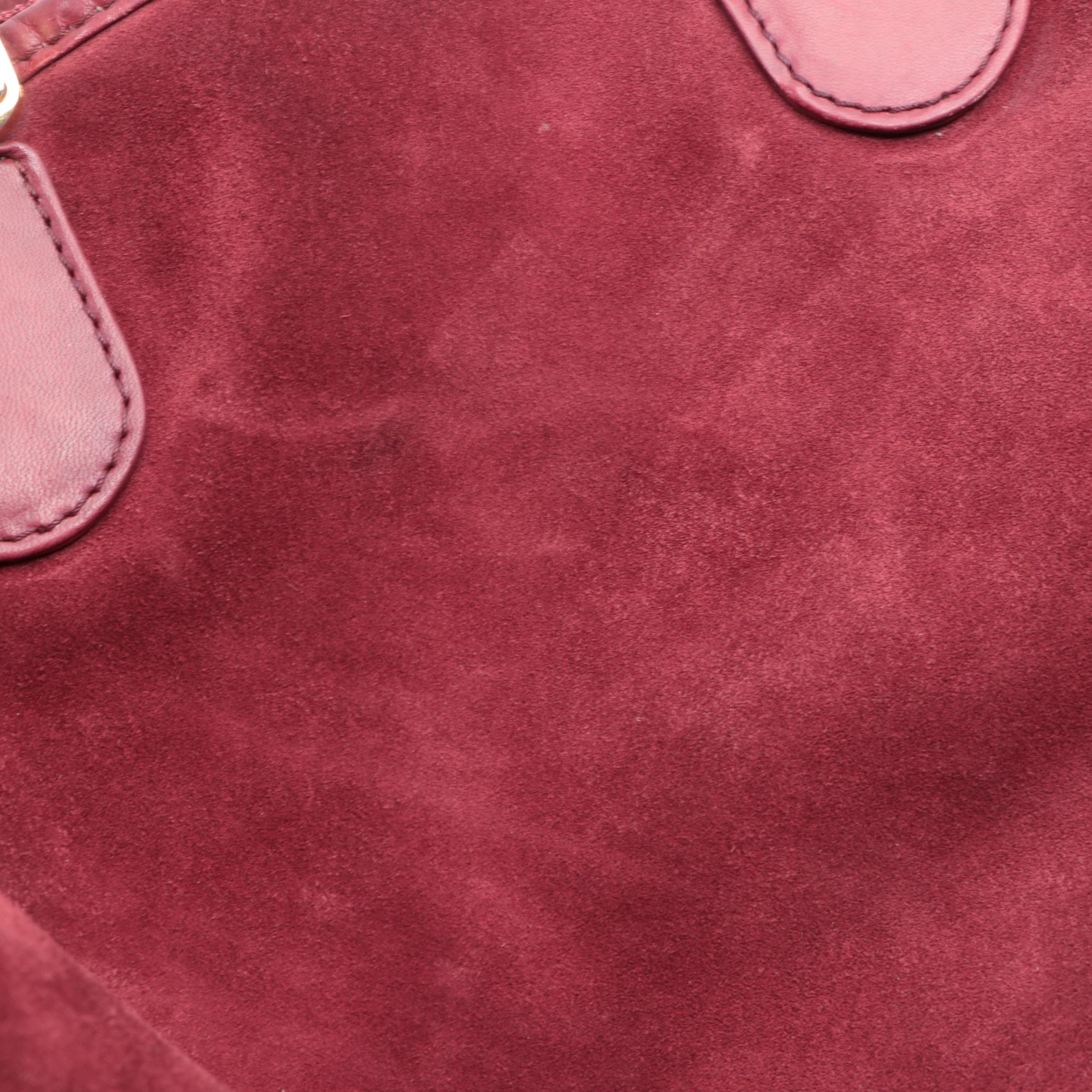 Loewe Anagram Top Handle Handbag in Suede and Leather