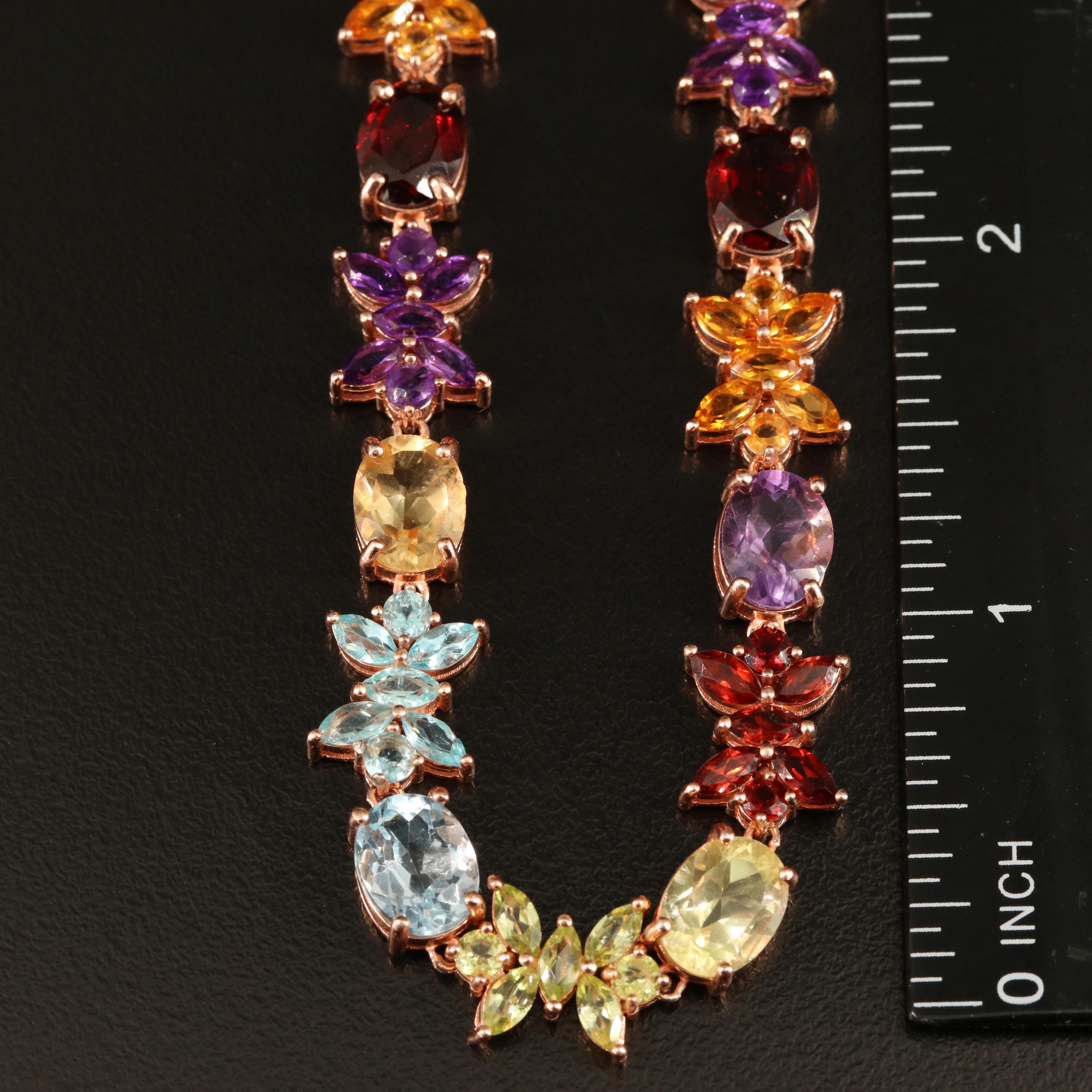 Sterling Gemstone Necklace