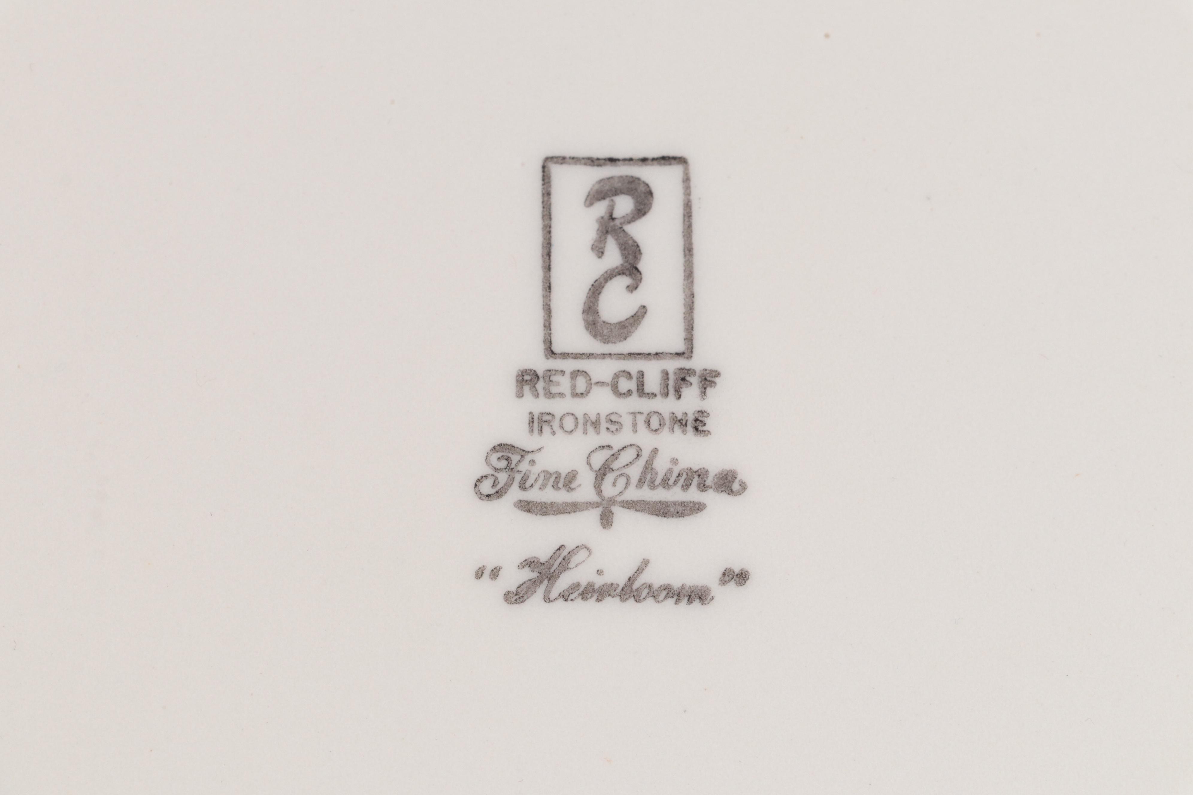 Red-Cliff "Heirloom" Ironstone Bowl and Tea Set with Salad Bowl