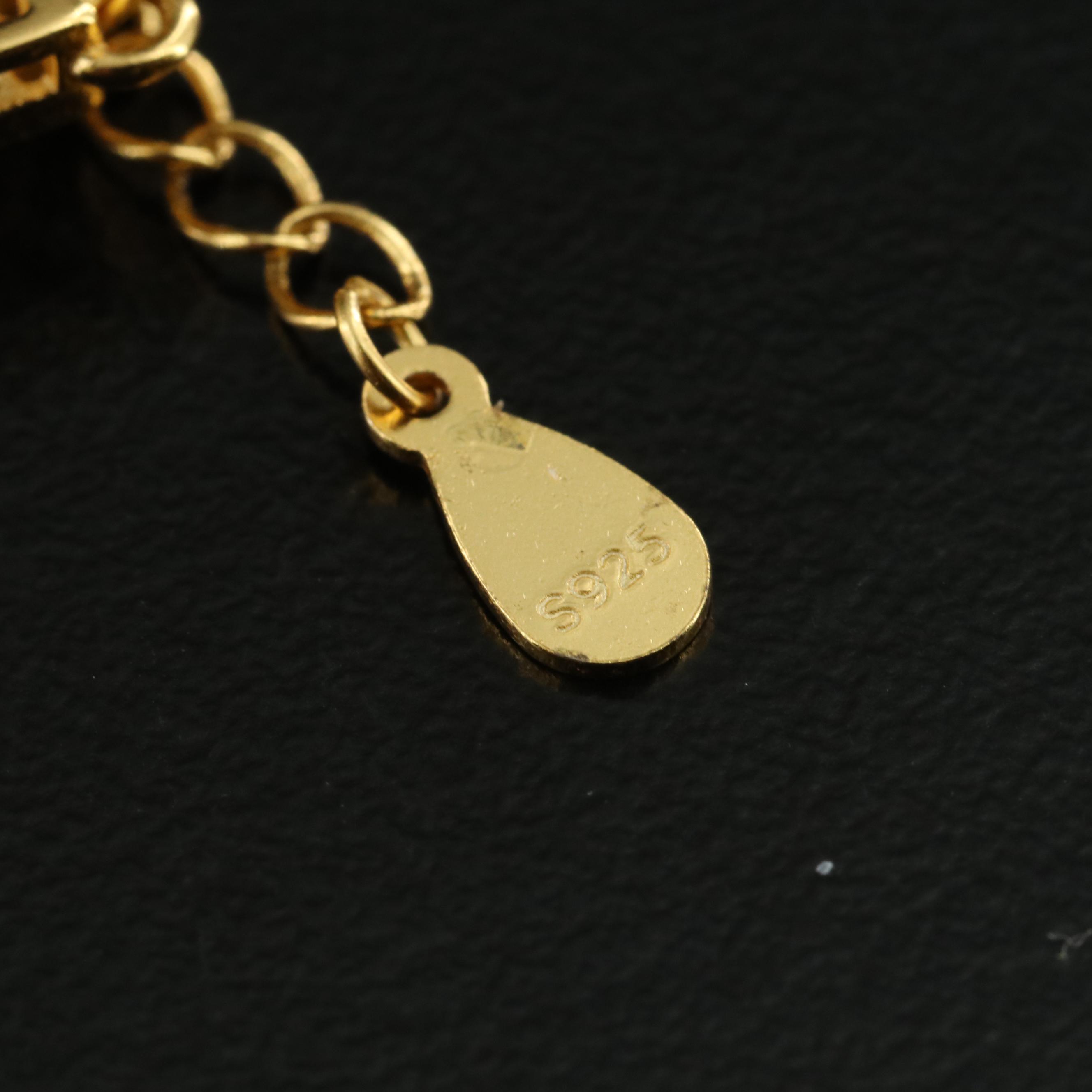 Sterling Swiss Blue Topaz and Cubic Zirconia Necklace