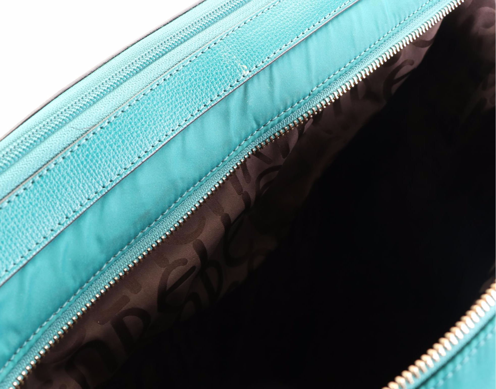 Henri Bendel Travel Bag in Nylon and Grain Leather with Extendable Handle