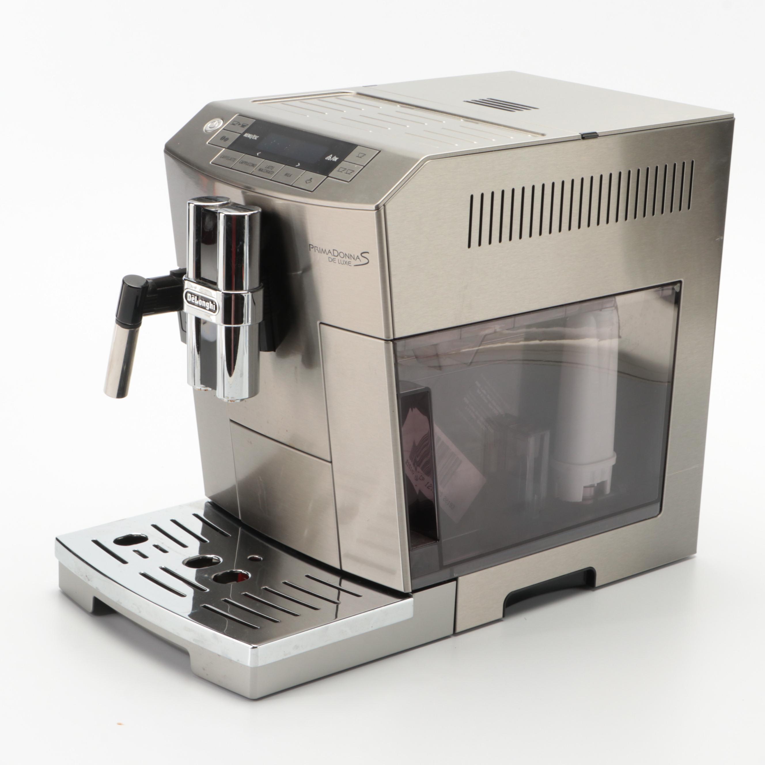 Delonghi Prima Donna S Deluxe Coffee Machine with Milk Container