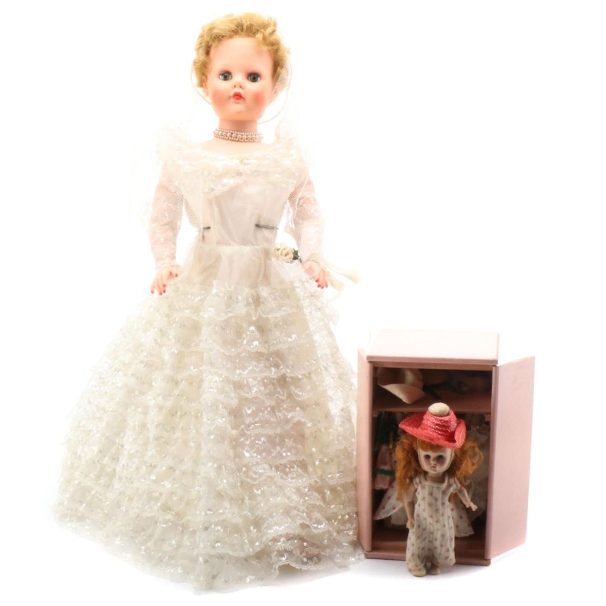 Betty The Beautiful Bride with Ginny Doll, Armoire and Clothes