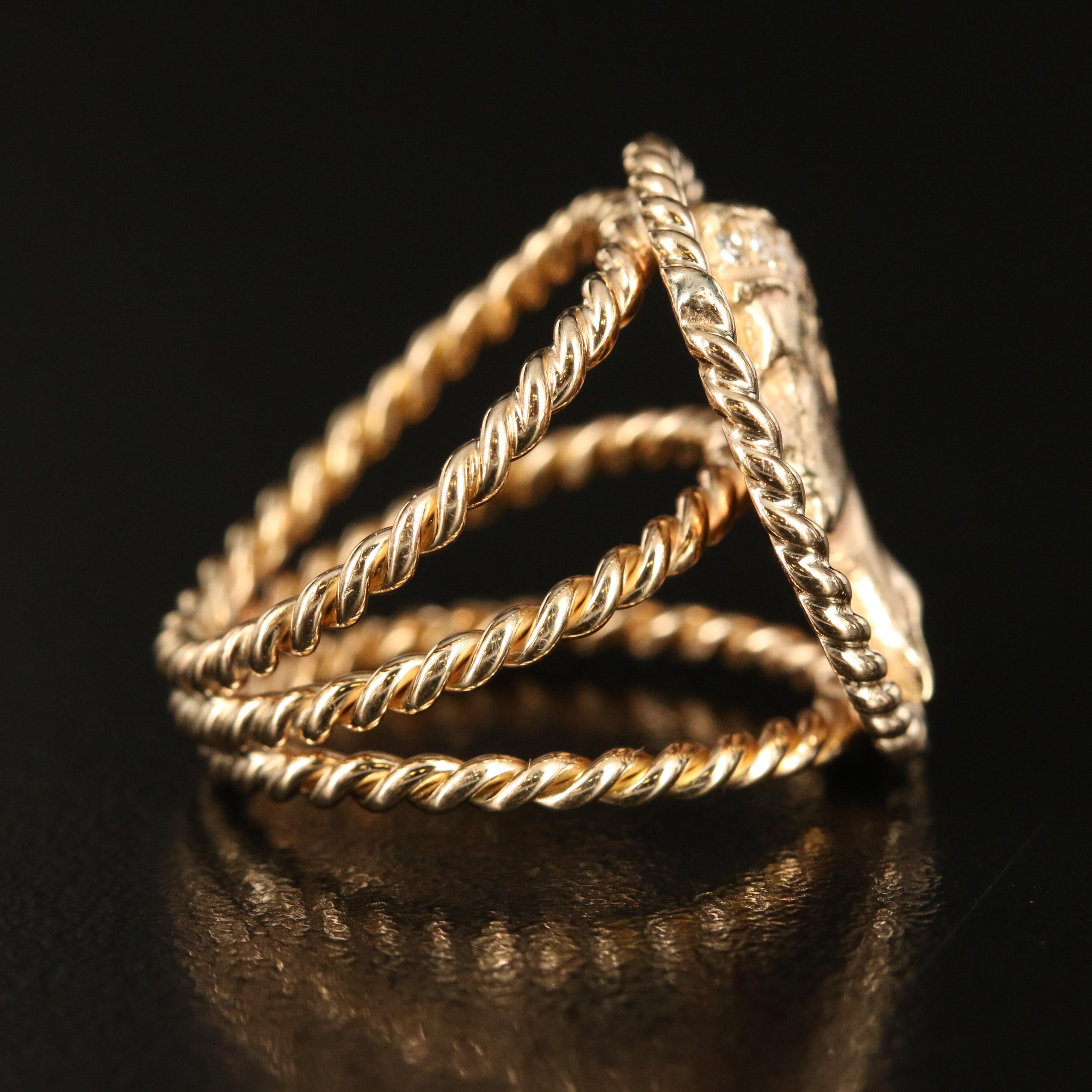 14K 0.05 CTW Diamond Profile Ring