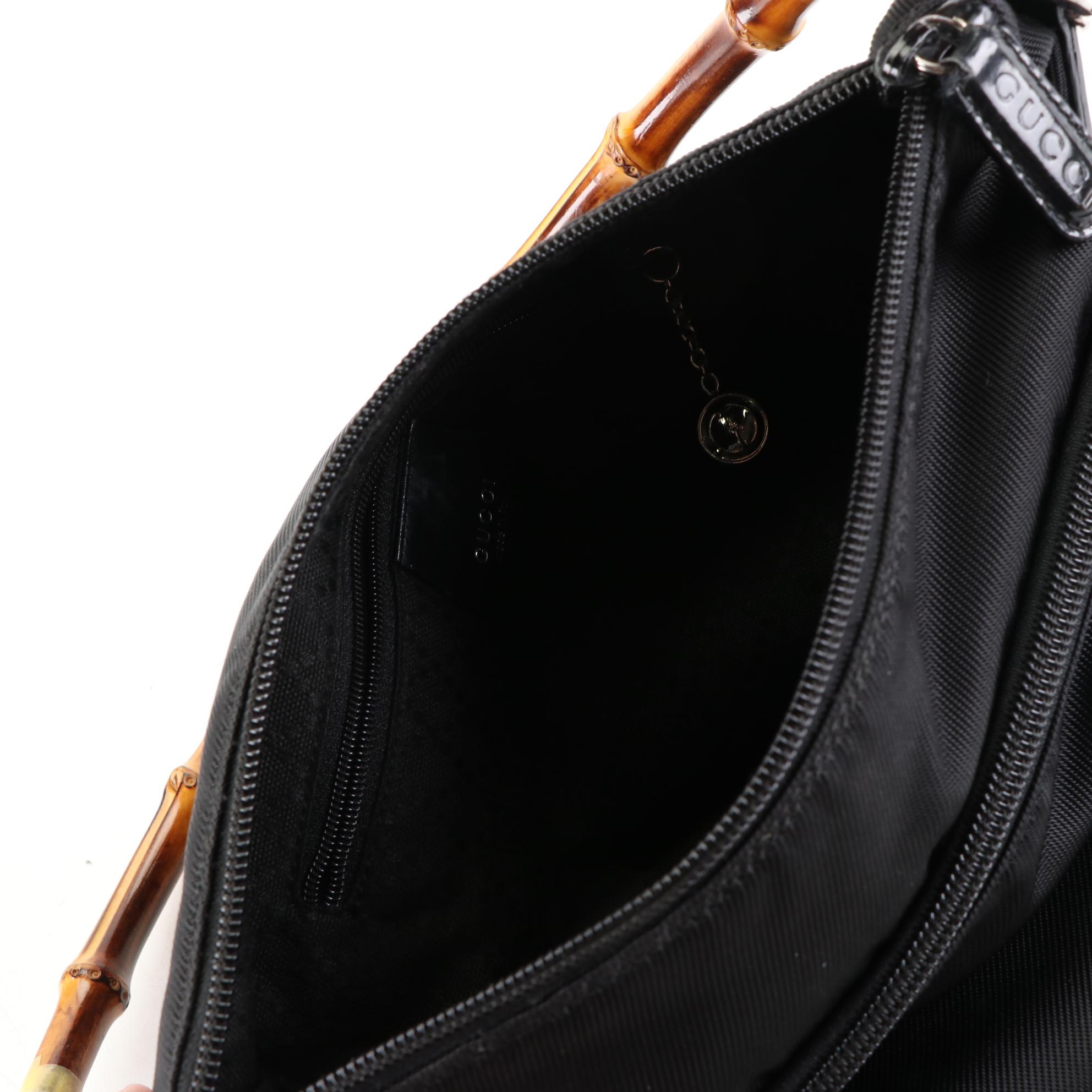 Gucci Bamboo Nylon Shoulder Bag