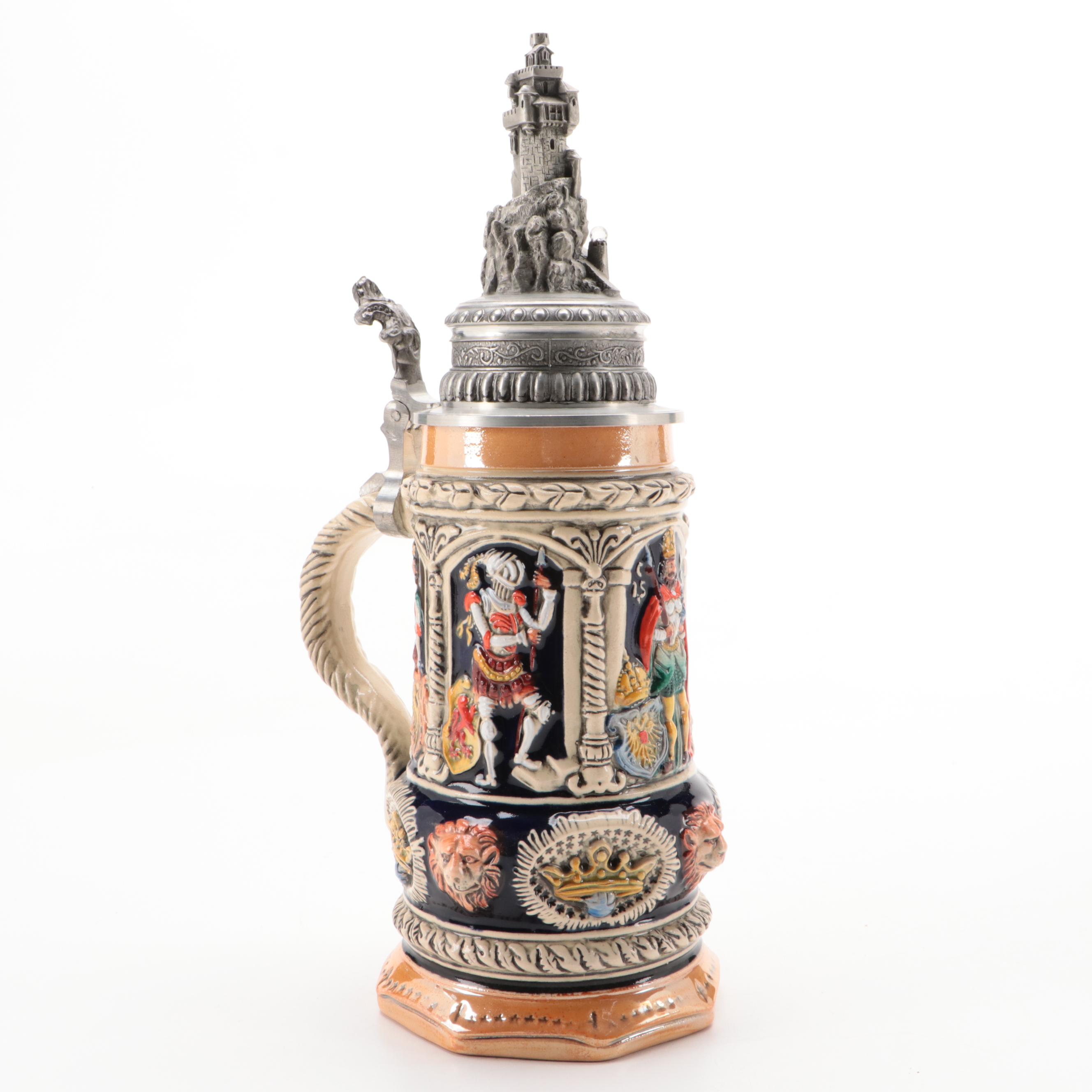 Thewalt Peter Dümler Collection Limited Edition Hand-Painted Stoneware Stein