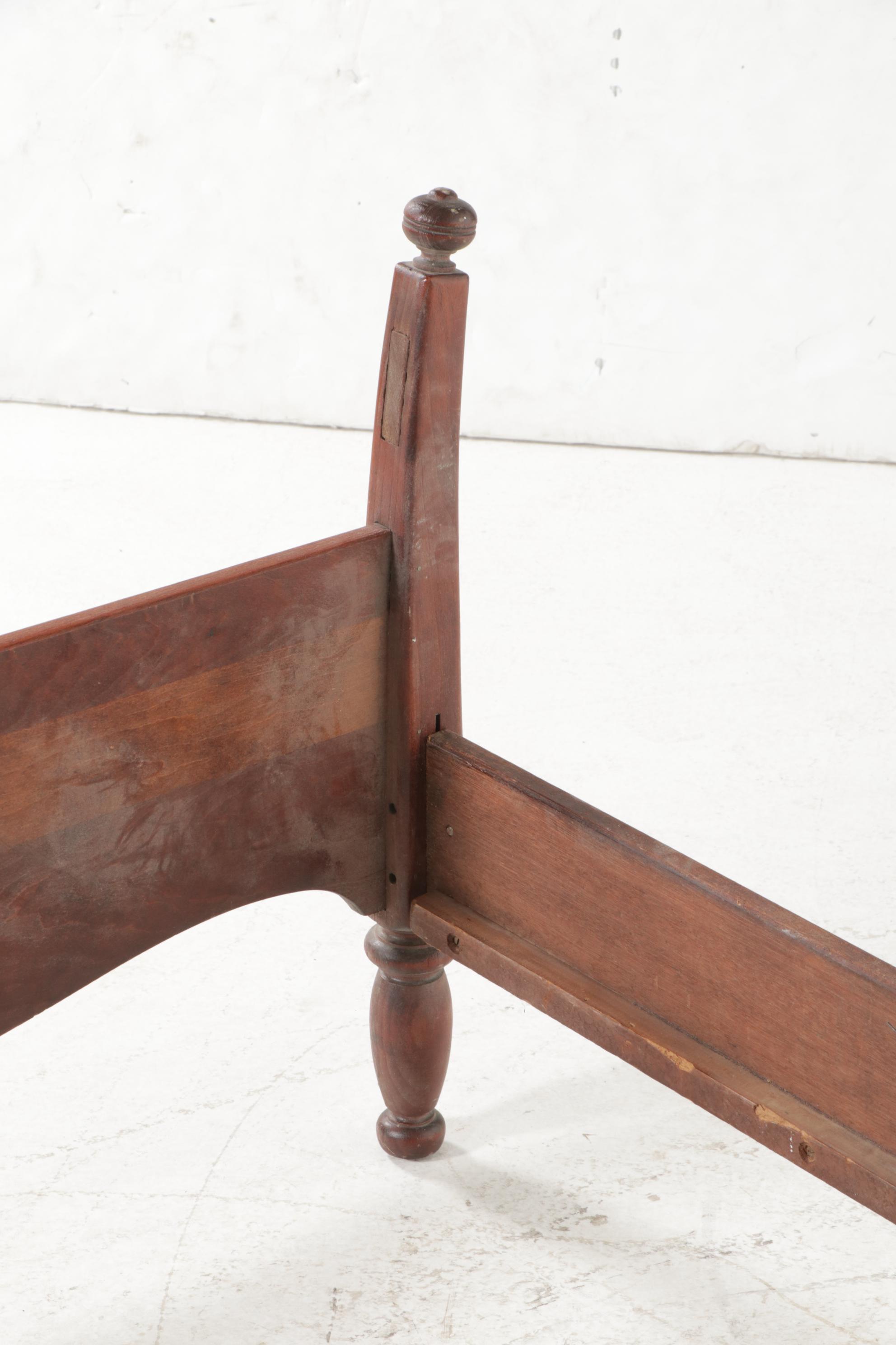 Cherry Chest of Drawers and Full Size Bed Frame, Mid to Late 20th Century