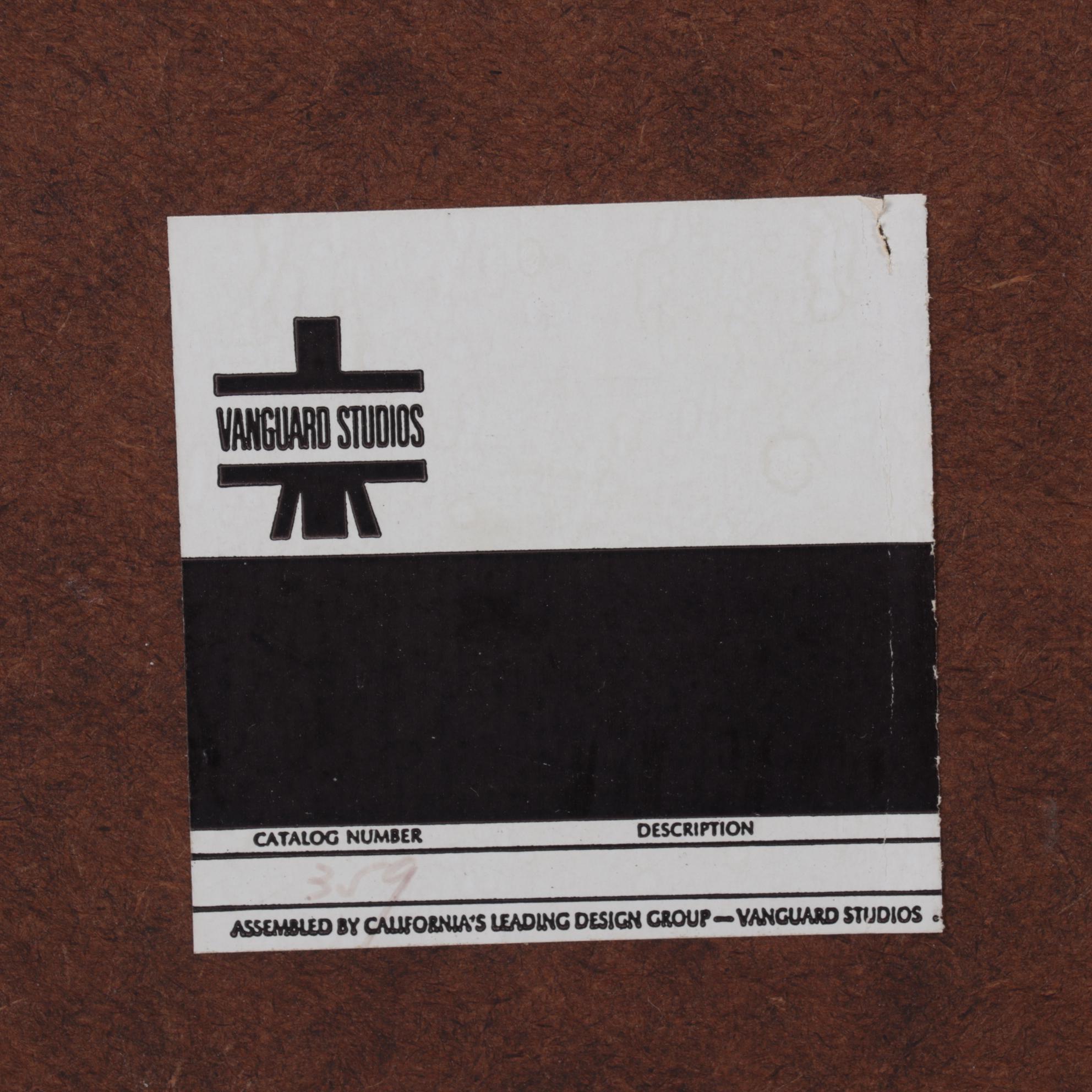 Vanguard Studios Acrylic Painting of Snowy Creekside, Late 20th Century