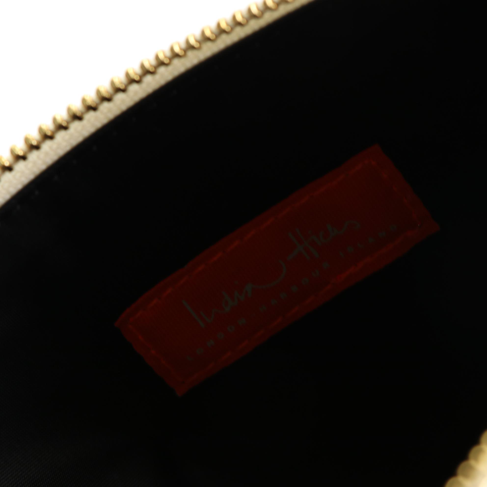 India Hicks Leather Zip Clutch with Canvas Zip Clutch and Cosmetic Zip Pouch