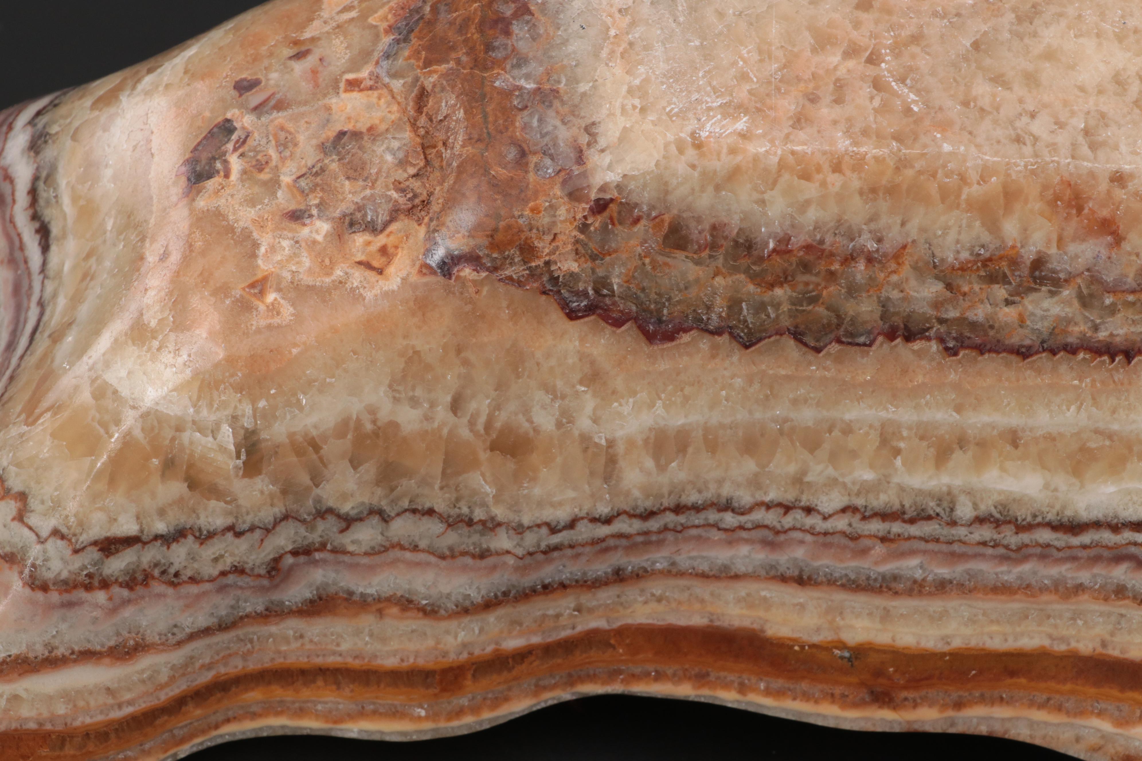 Polished Zebra Onyx Stone Bowl