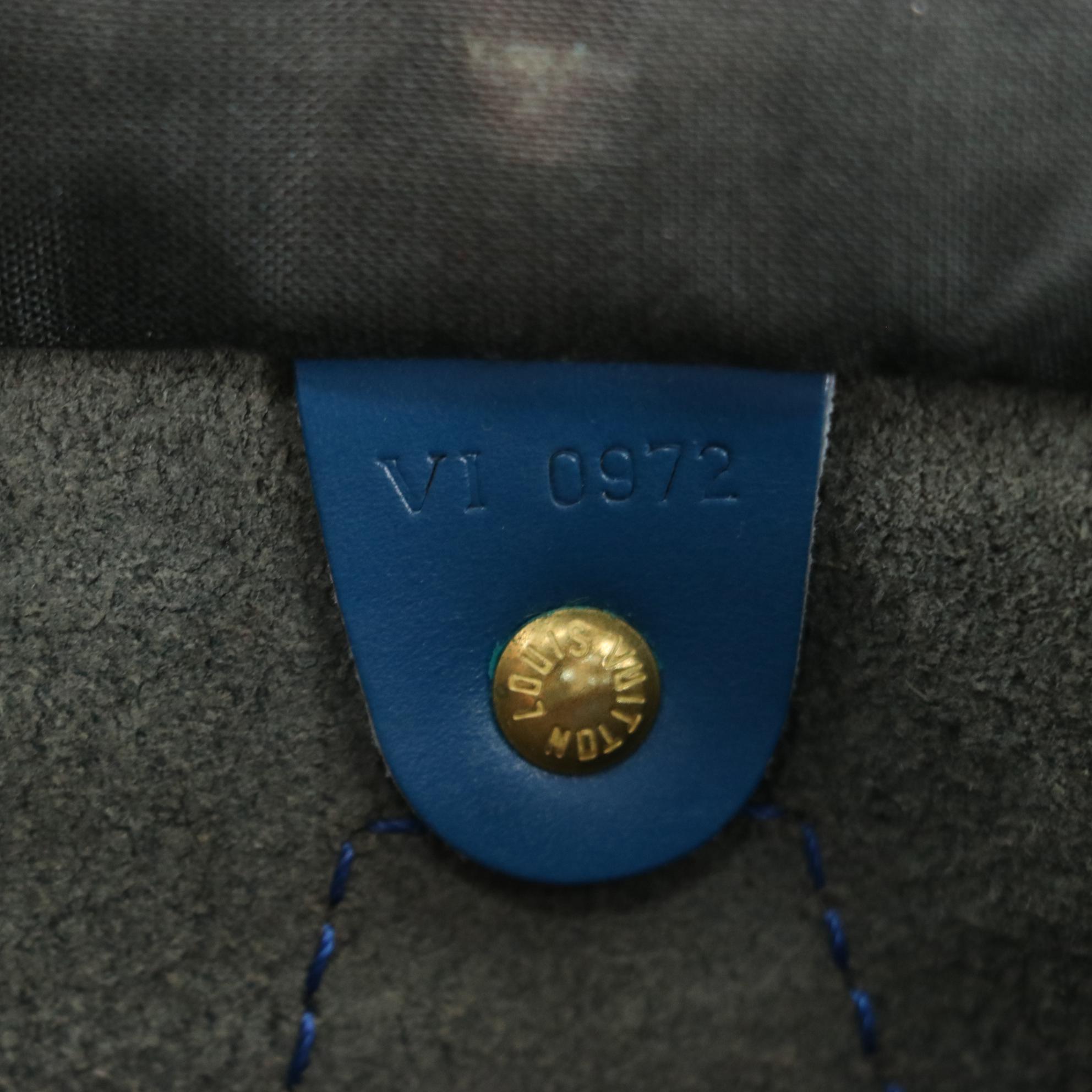 Louis Vuitton Speedy 25 in Toledo Blue Epi and Smooth Leather