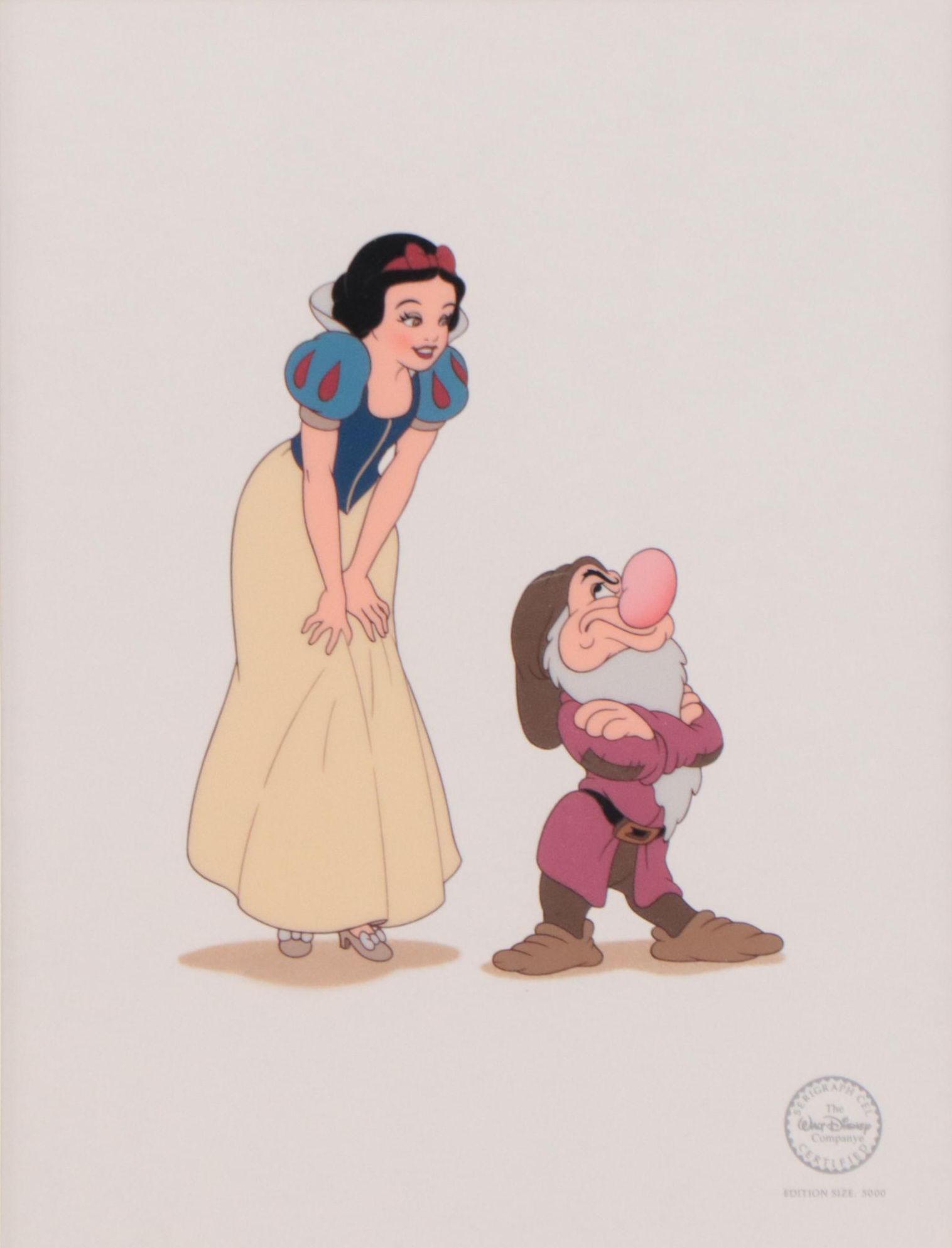 Disney "Snow White and the Seven Dwarfs" Sericel, Circa 1990