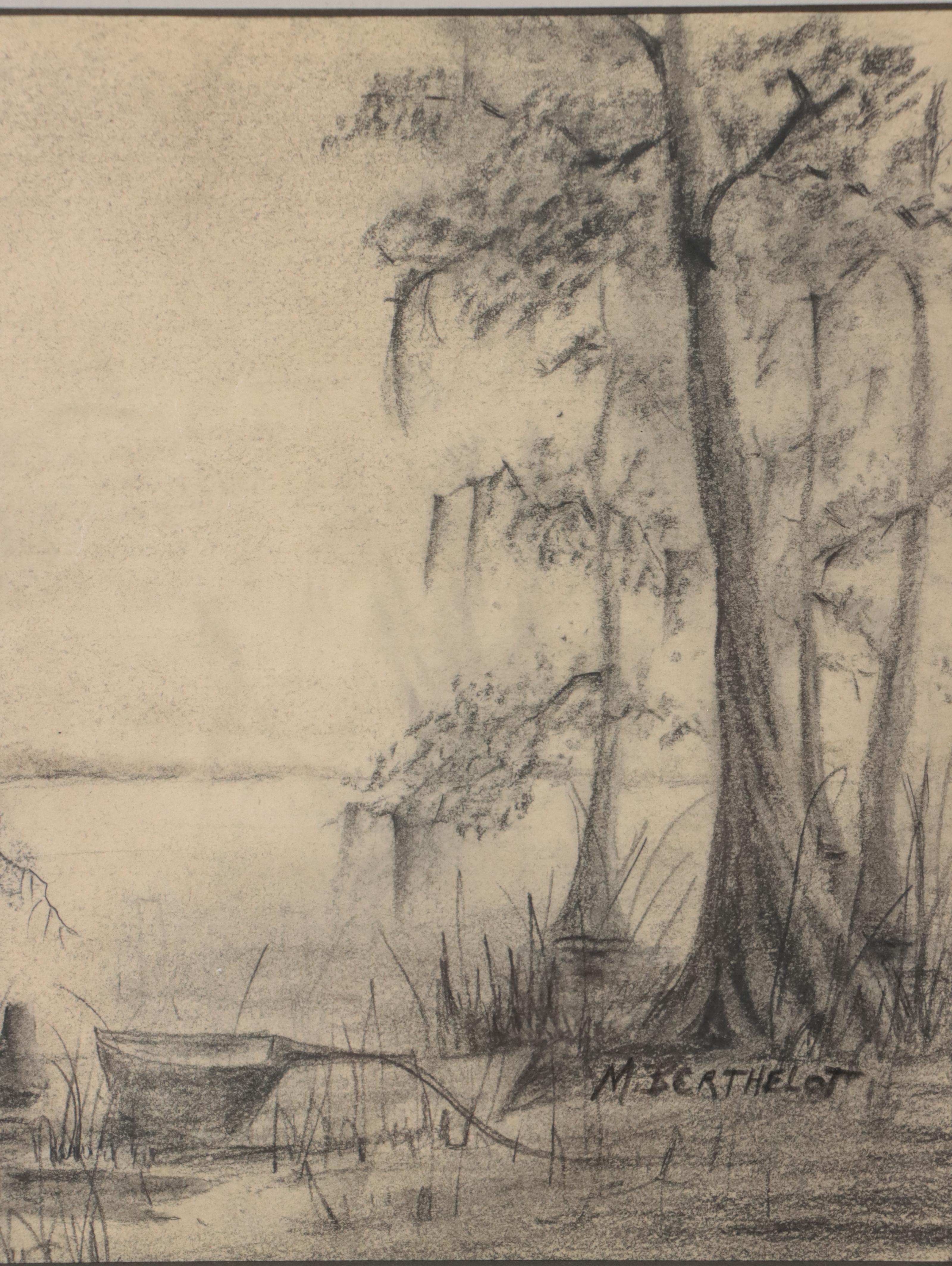 M. Berthelot Charocal and Wash Drawings