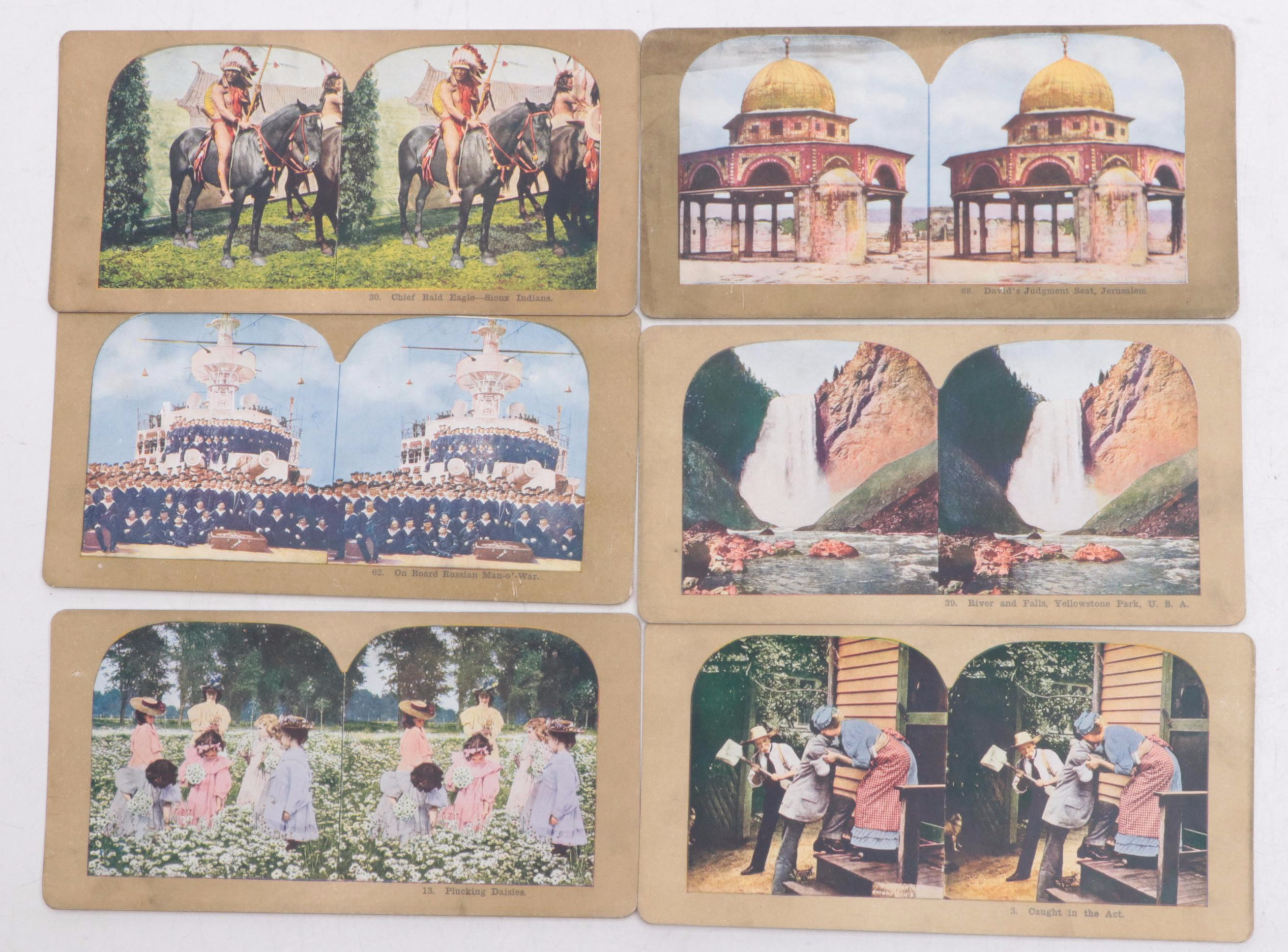 Landscape, Cityscape, People and Other Stereoscope View Cards, Early 20th C.
