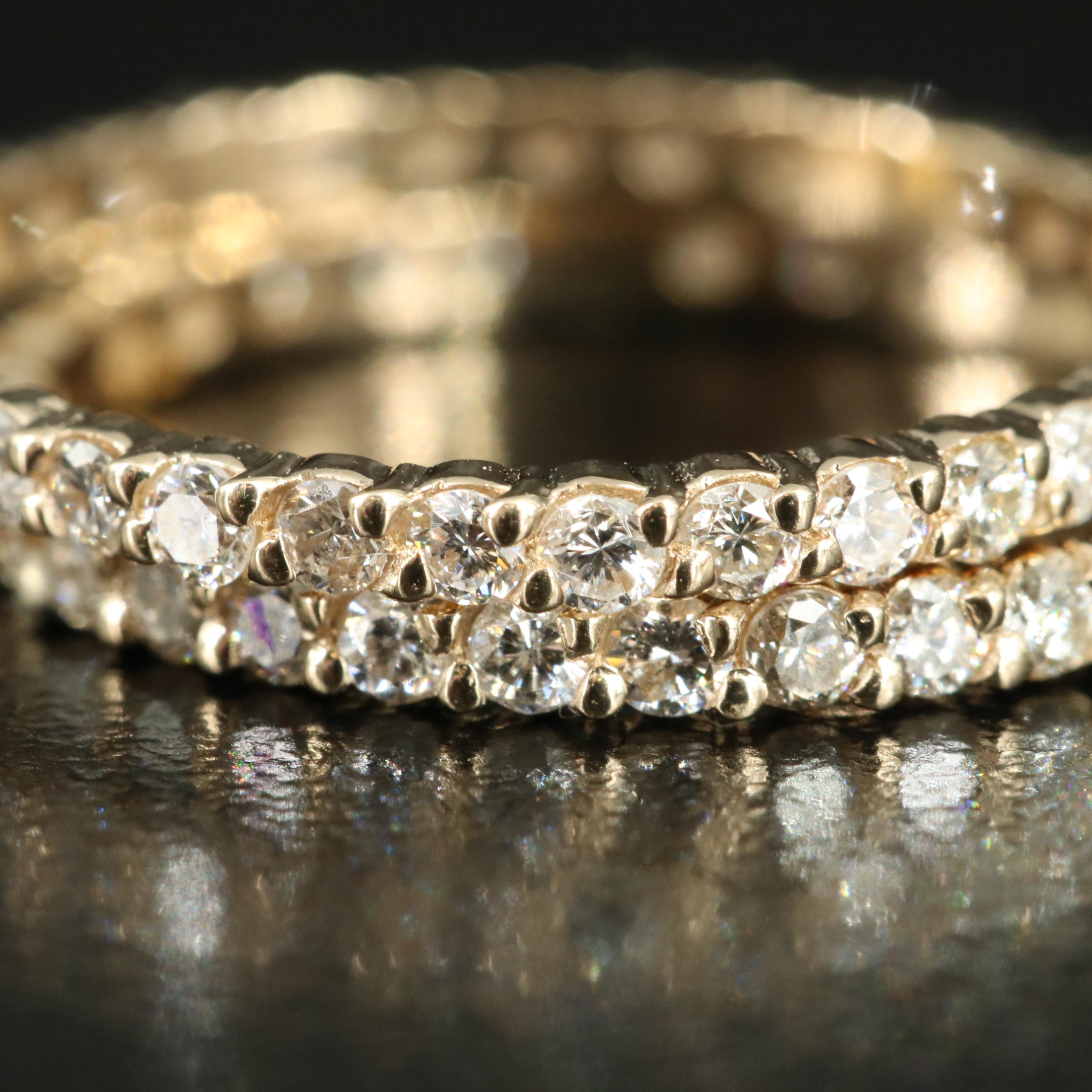 14K 1.00 CTW Diamond Eternity Bands