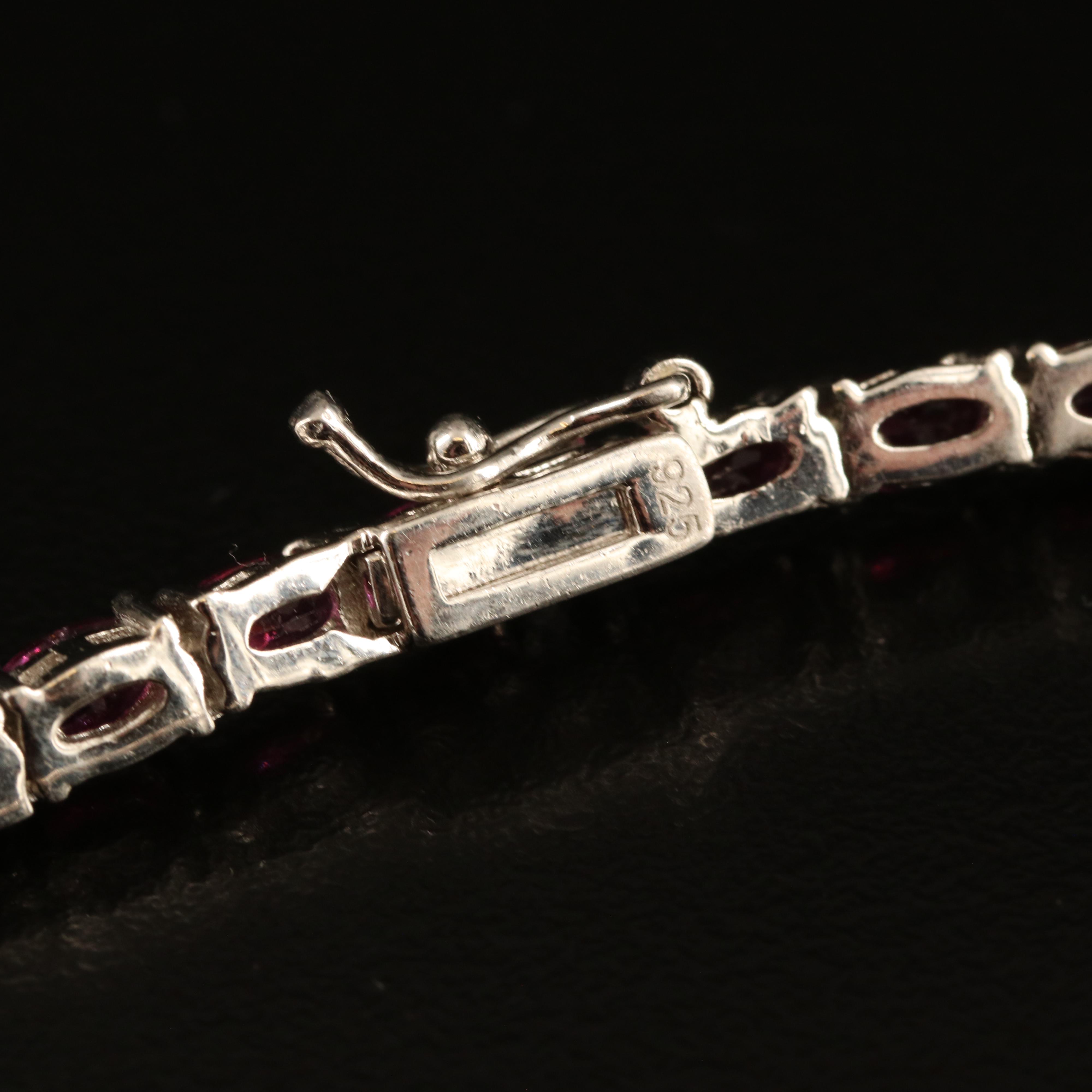 Sterling Rhodolite Garnet Rivière Necklace