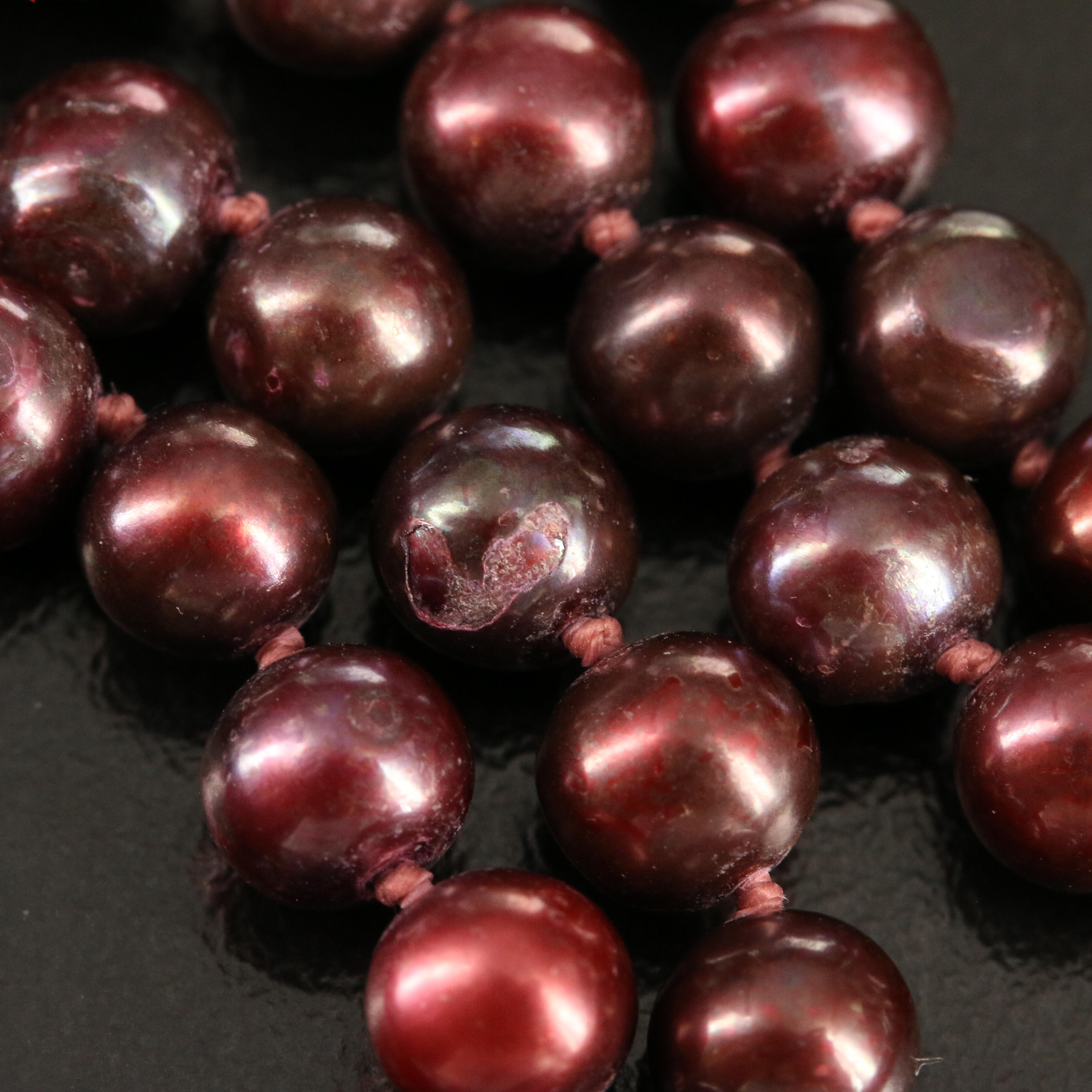 Semi-Baroque Pearl Necklace with 14K Clasp