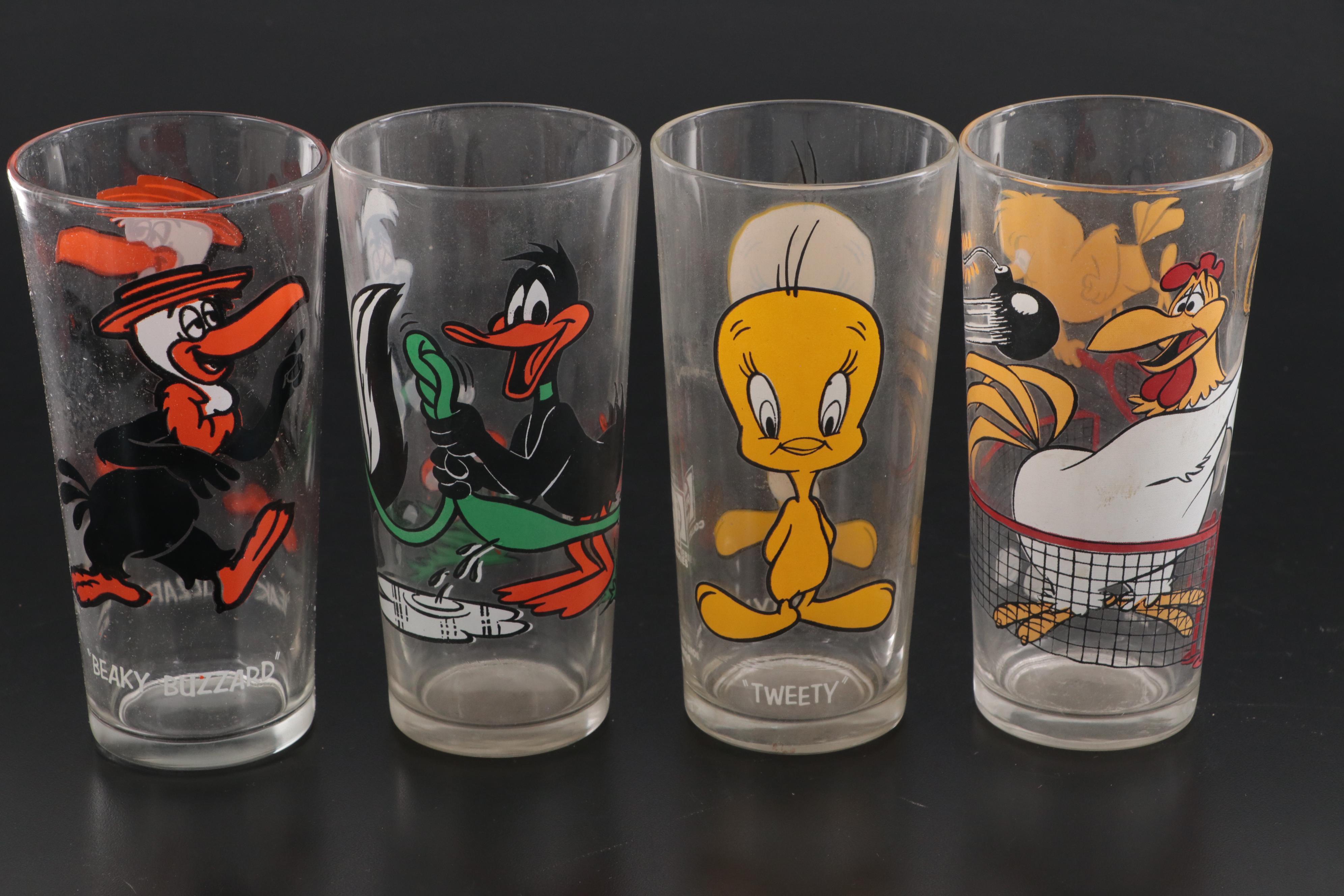 Pepsi Collector Series Looney Tunes Glasses with Walt Disney Pluto Mug