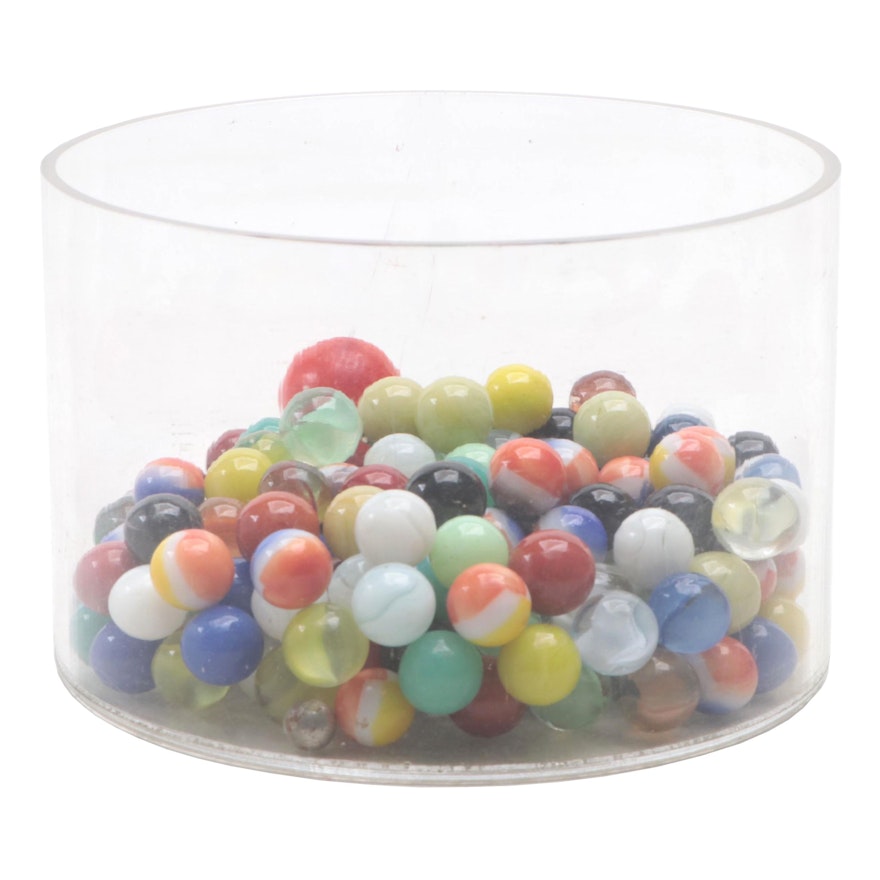 Vaseline Glass, Swirlies, and Other Glass Marbles