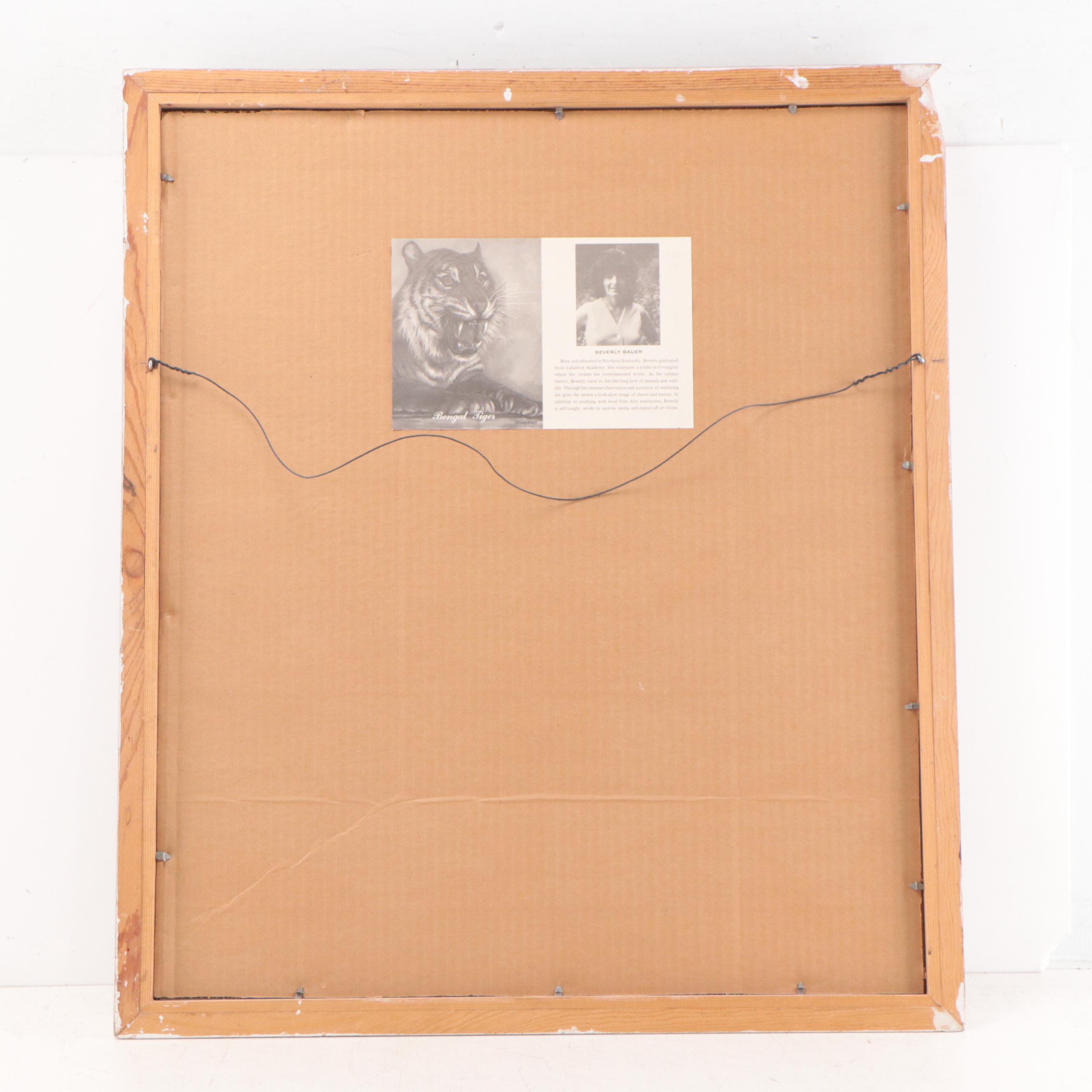 Beverly Bauer Offset Lithograph "Bengal Tiger"