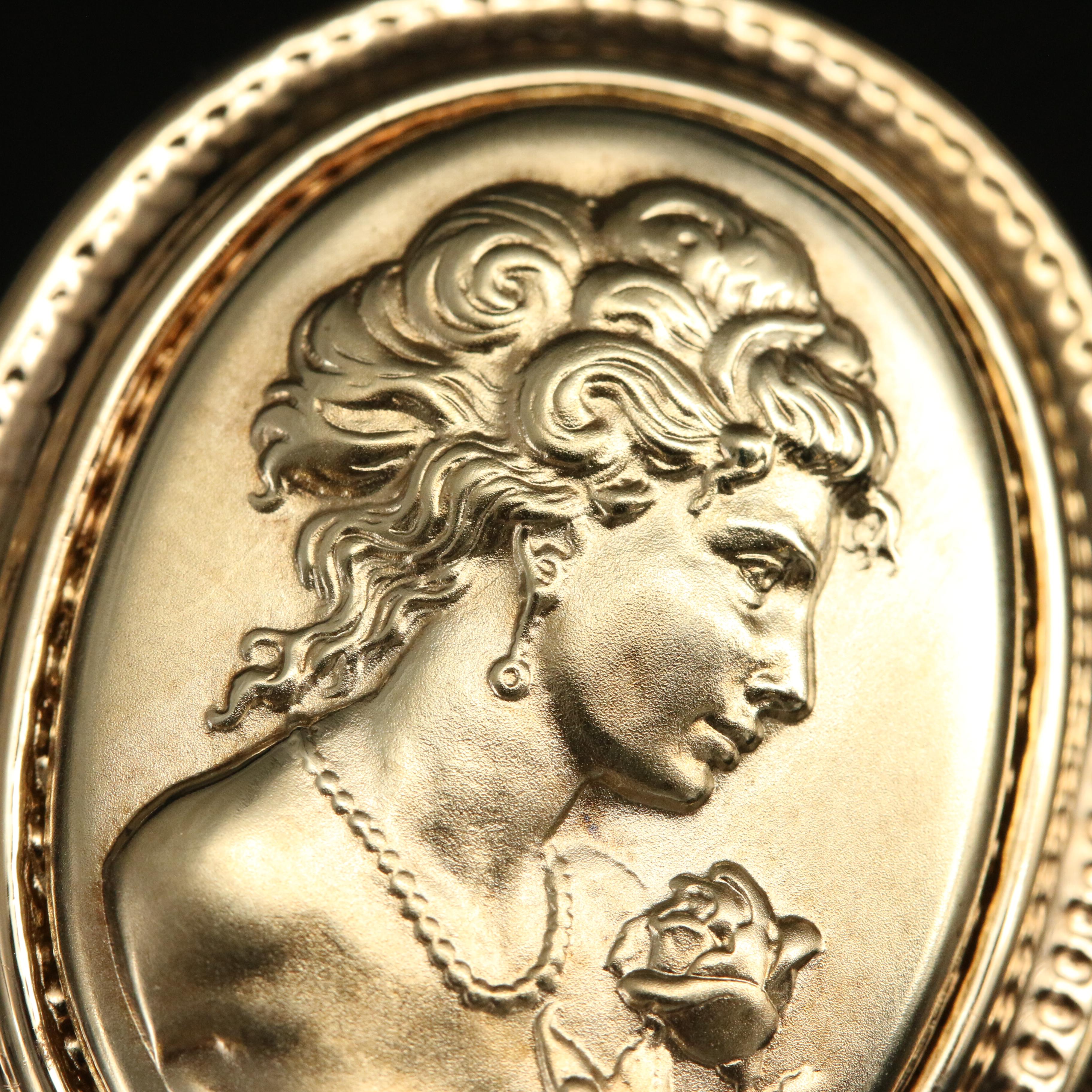 Italian 14K Cameo Earrings