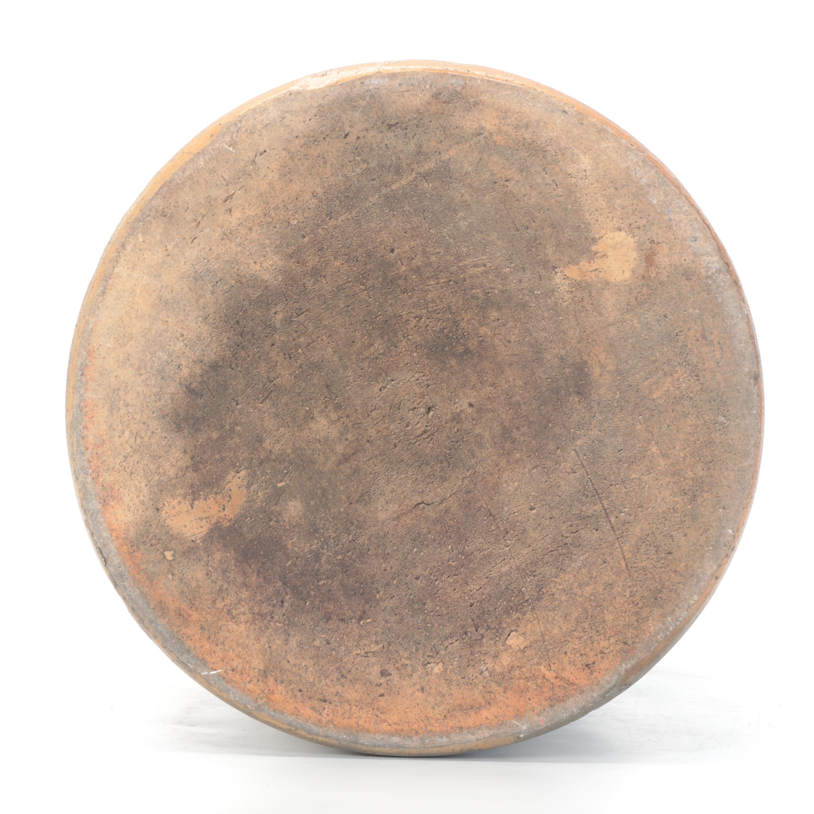 6 Gallon Salt Glaze Stoneware Crock with Stenciled Eagle Design, ca. 1876