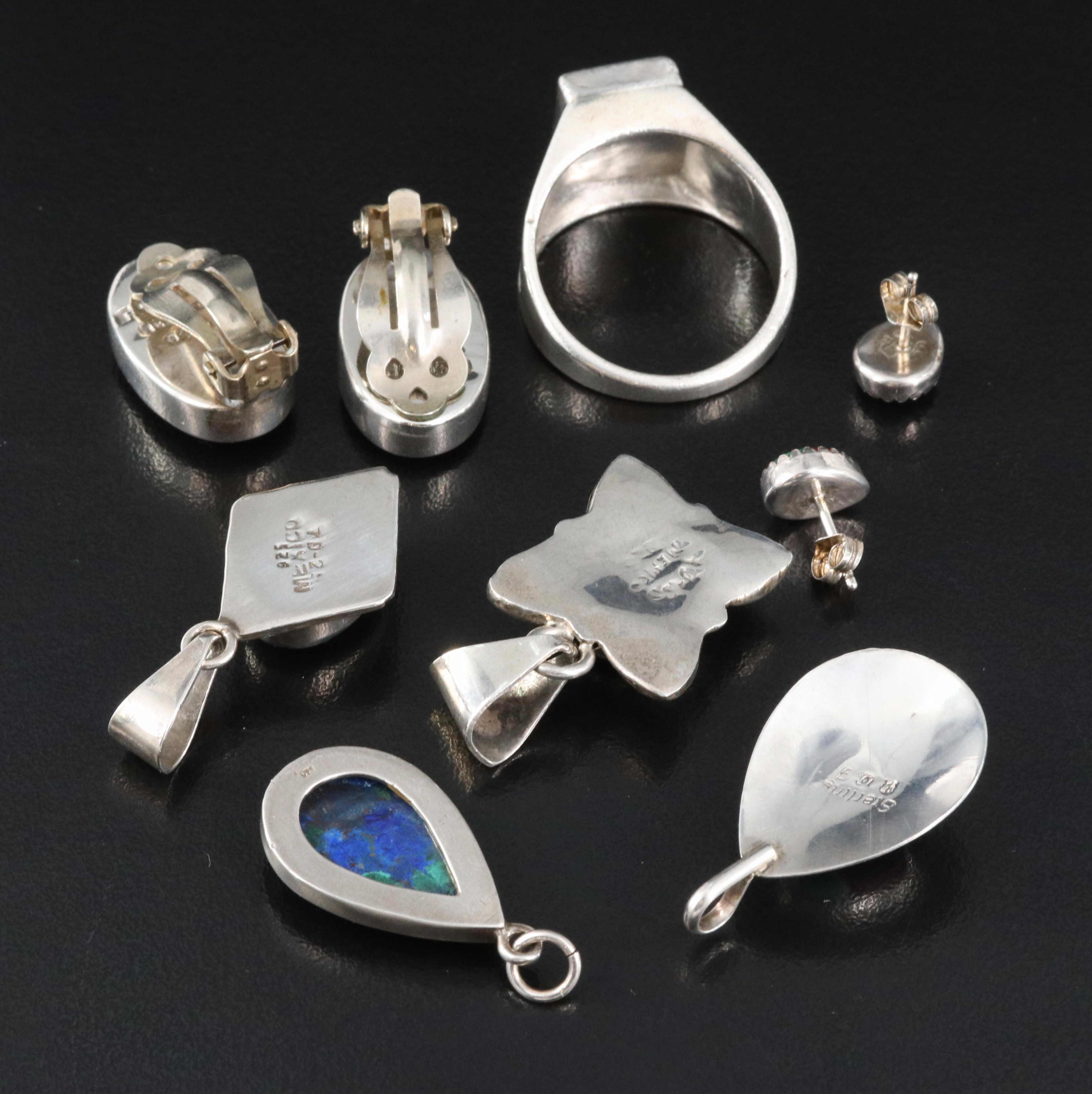 Mexican Grouping Including Quoc Turquoise, Malachite and Azurmalachite