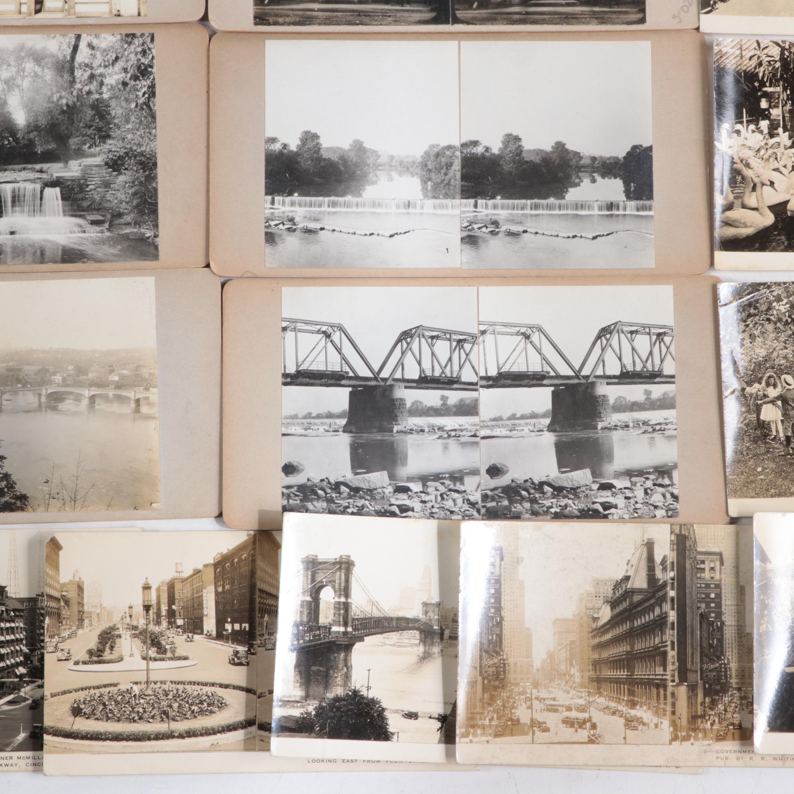 Ohio Cityscape, Landscape and Other Stereoscope View Cards, Early 20th Century