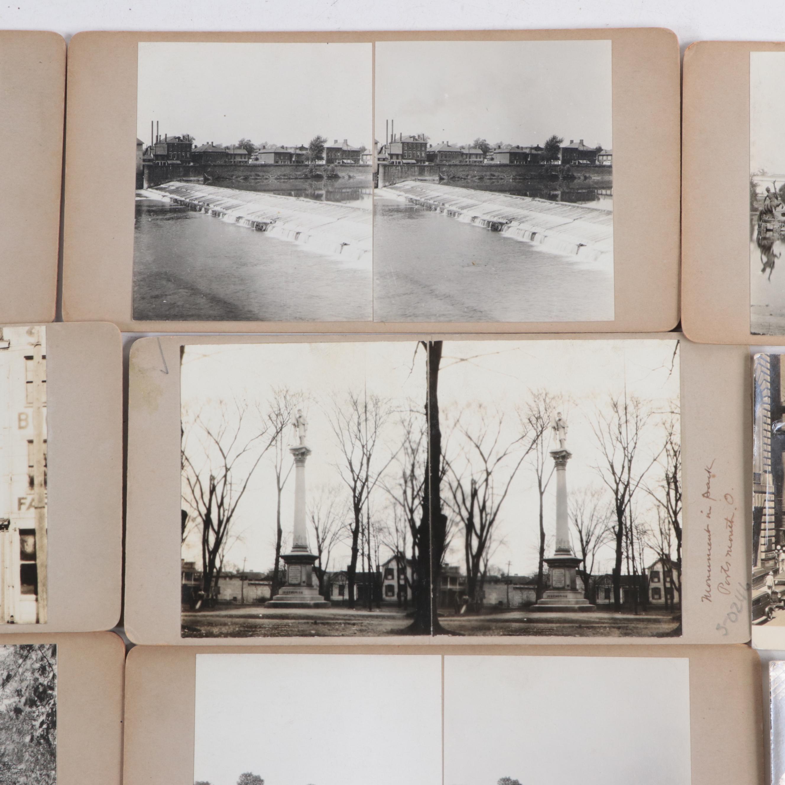 Ohio Cityscape, Landscape and Other Stereoscope View Cards, Early 20th Century