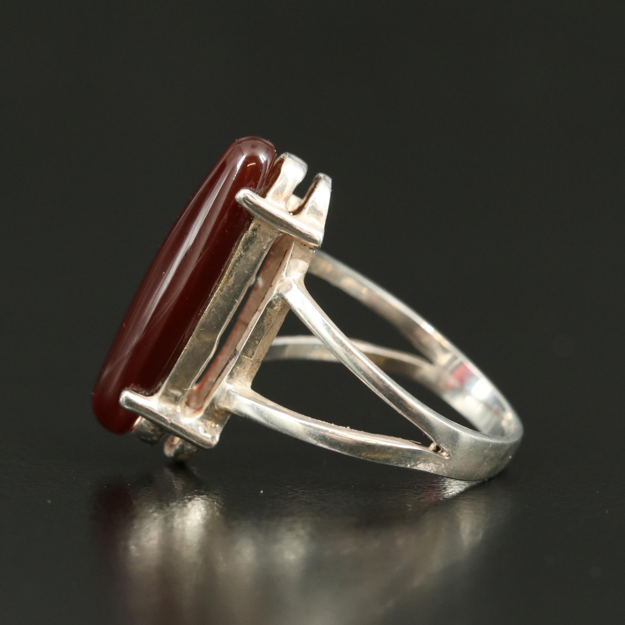 Sterling Sard Ring