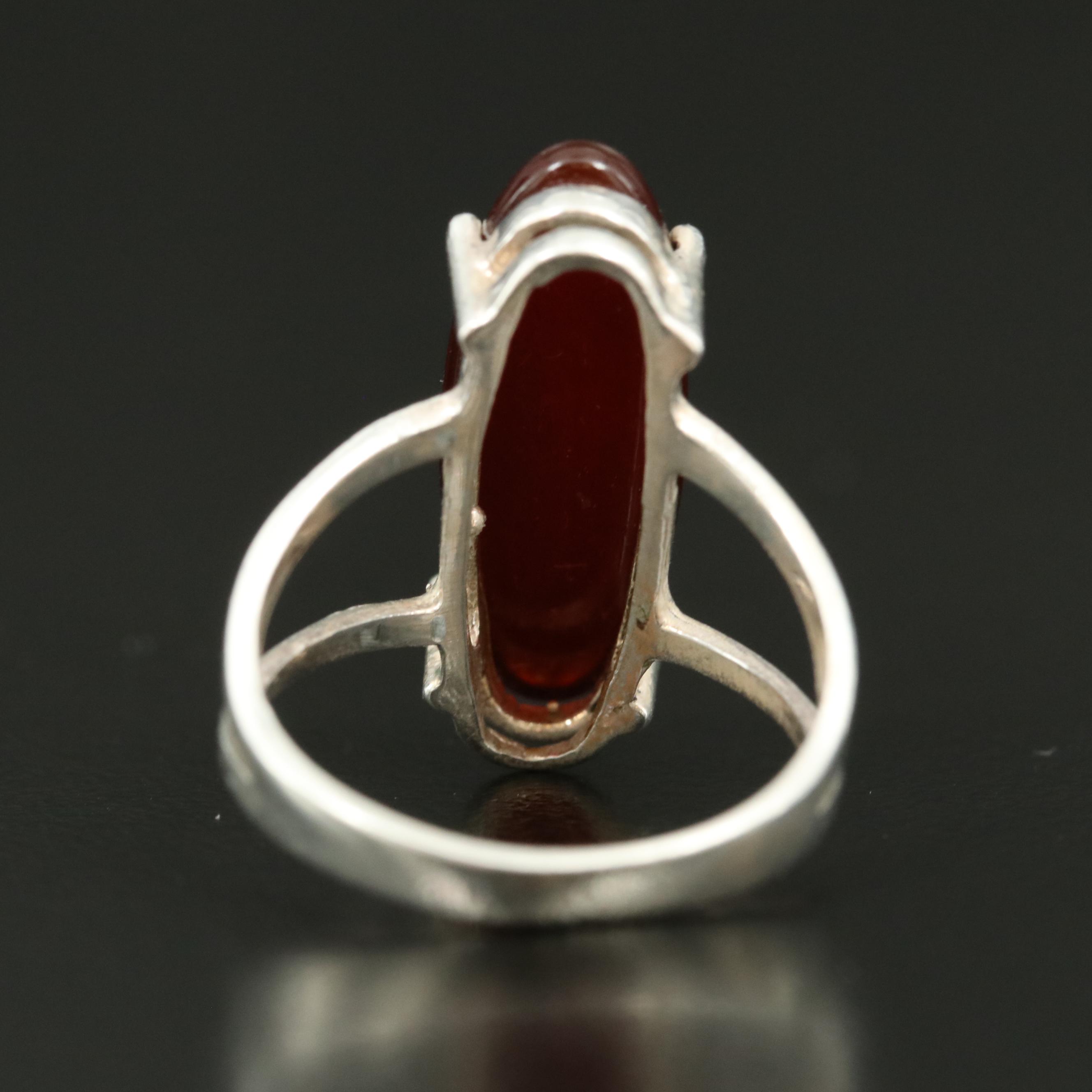 Sterling Sard Ring