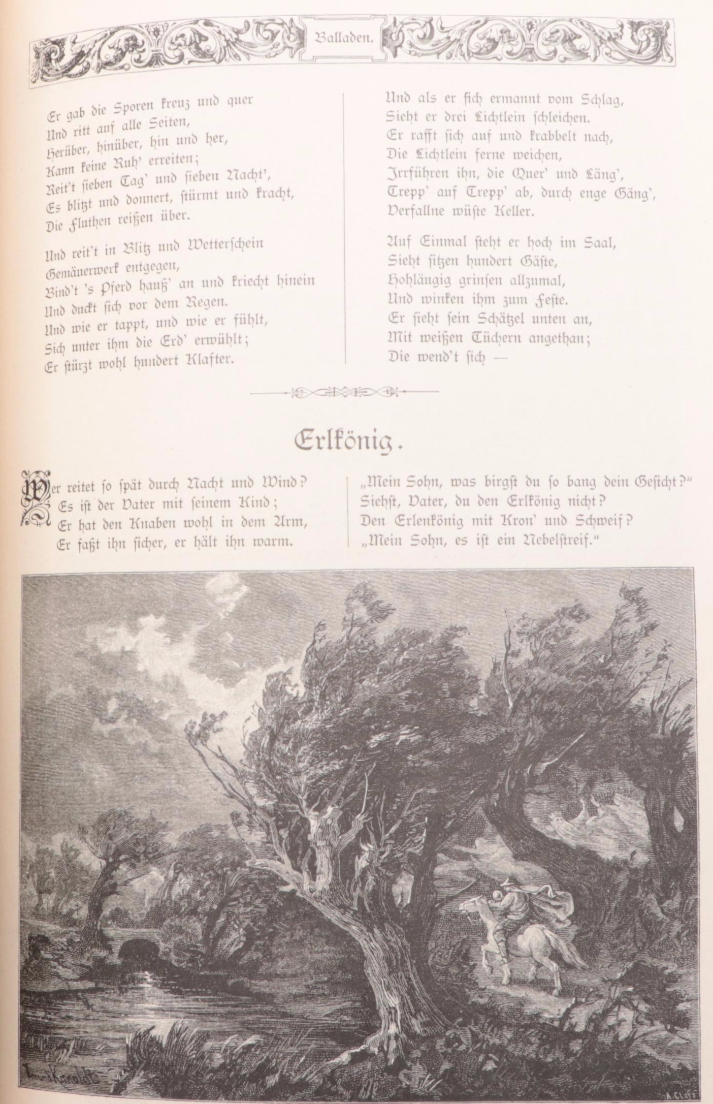 German Language "Goethe's Werke" Five-Volume Set, Early 20th Century