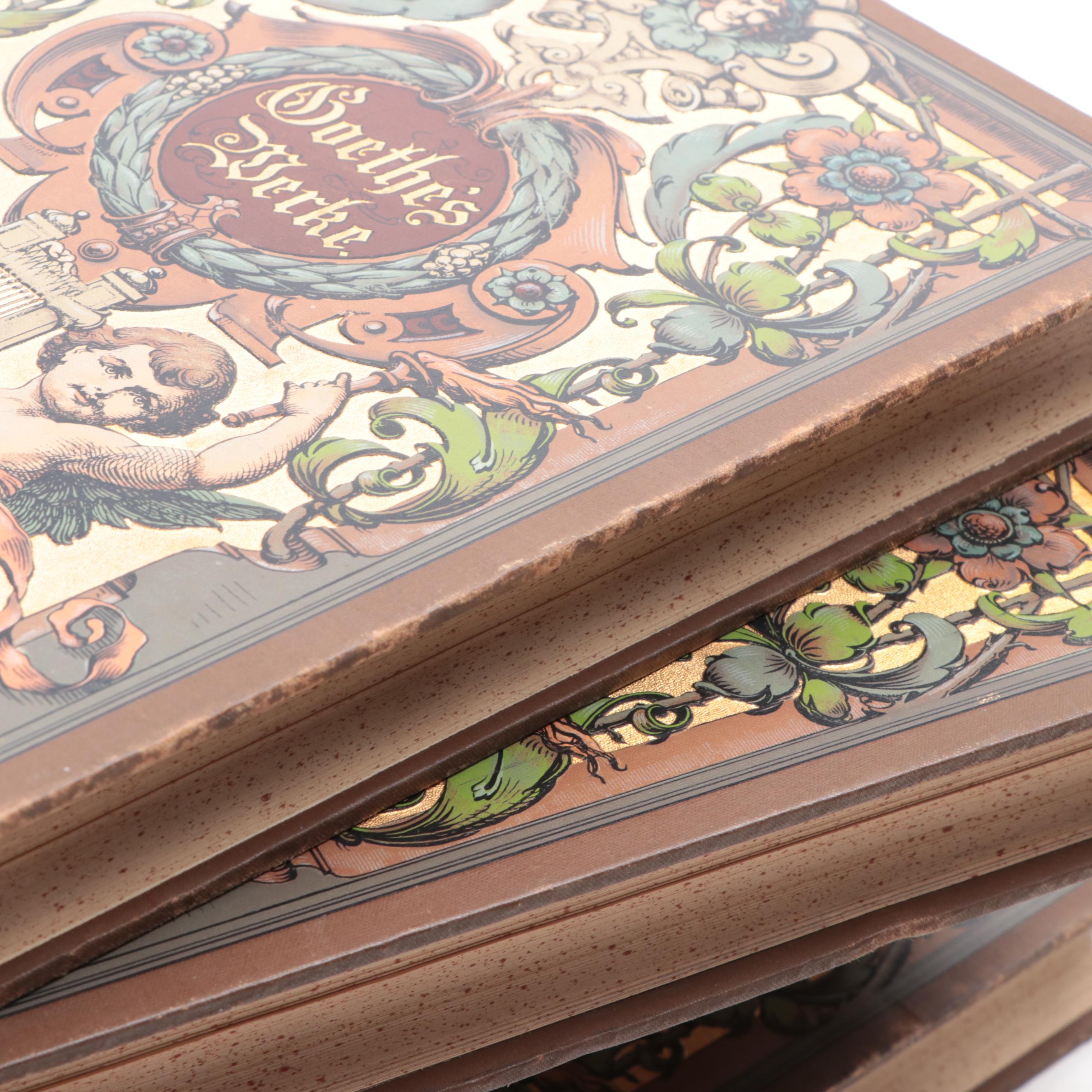 German Language "Goethe's Werke" Five-Volume Set, Early 20th Century