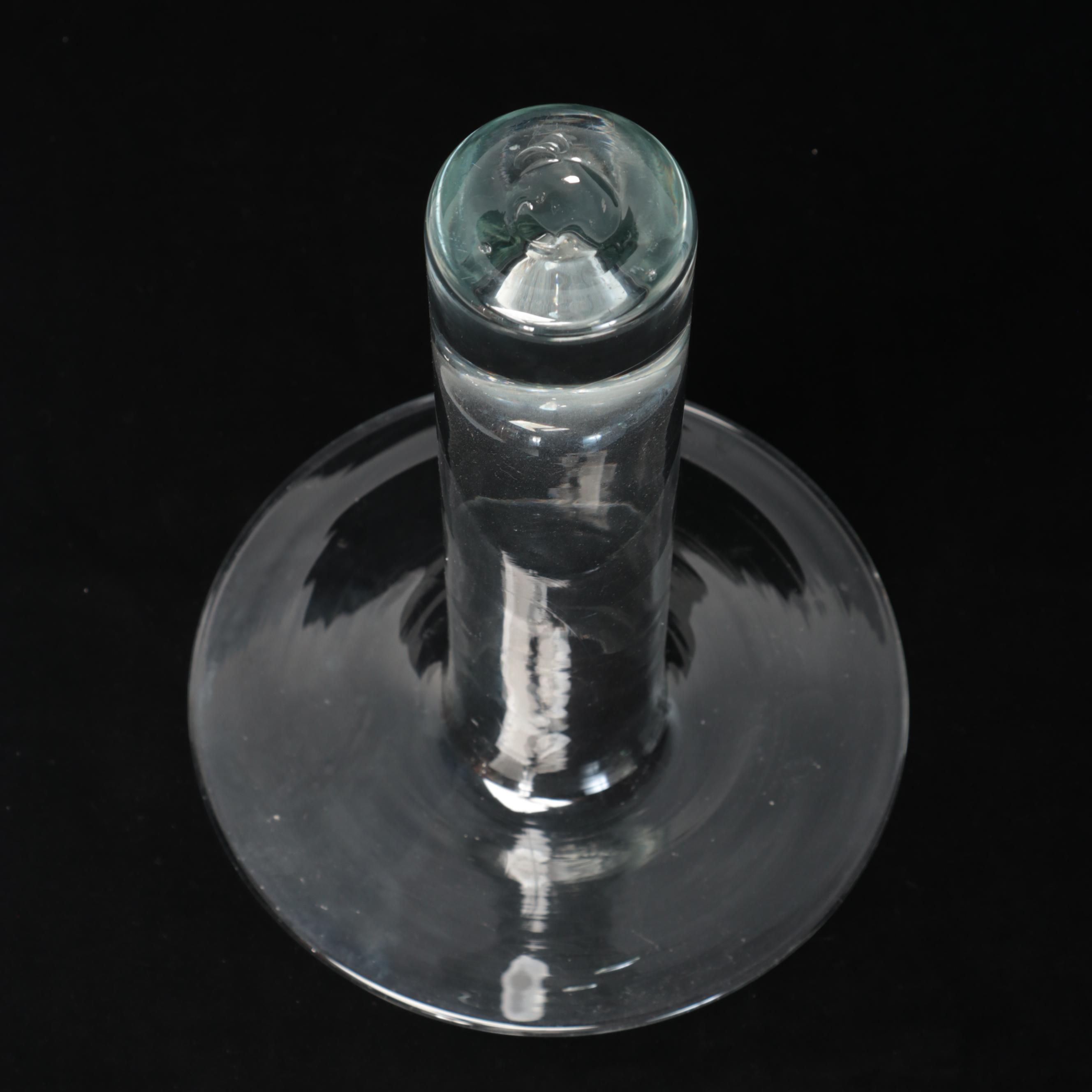 Tapio Wirkkala for Iittala Flat Rimmed Vase with Blenko Clear Blown Glass Vase