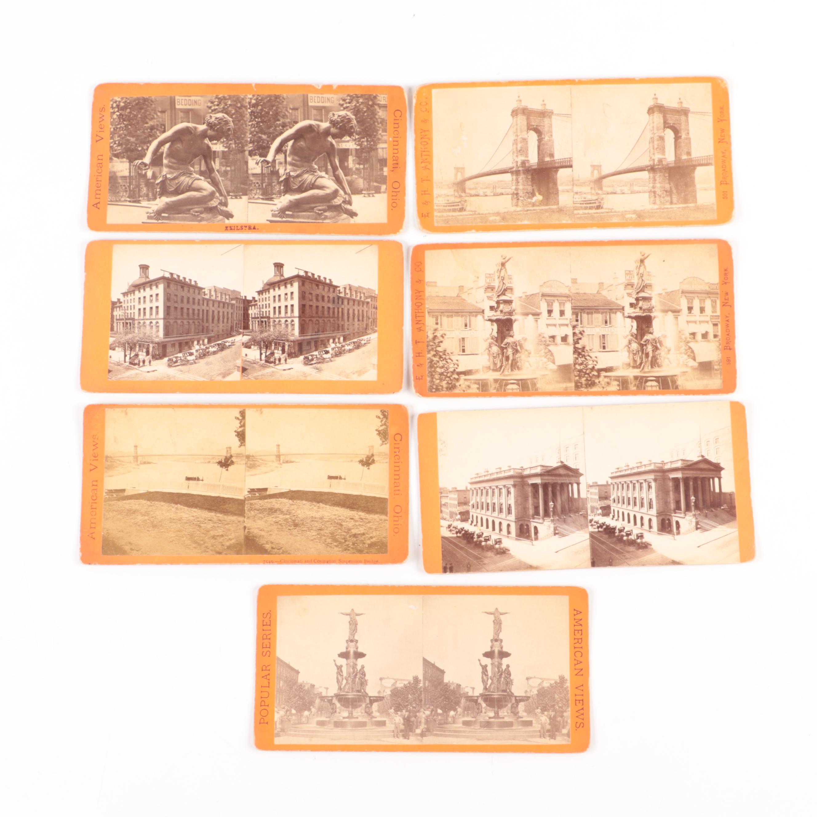 Cincinnati Ohio Stereoscope View Cards, Early 20th Century