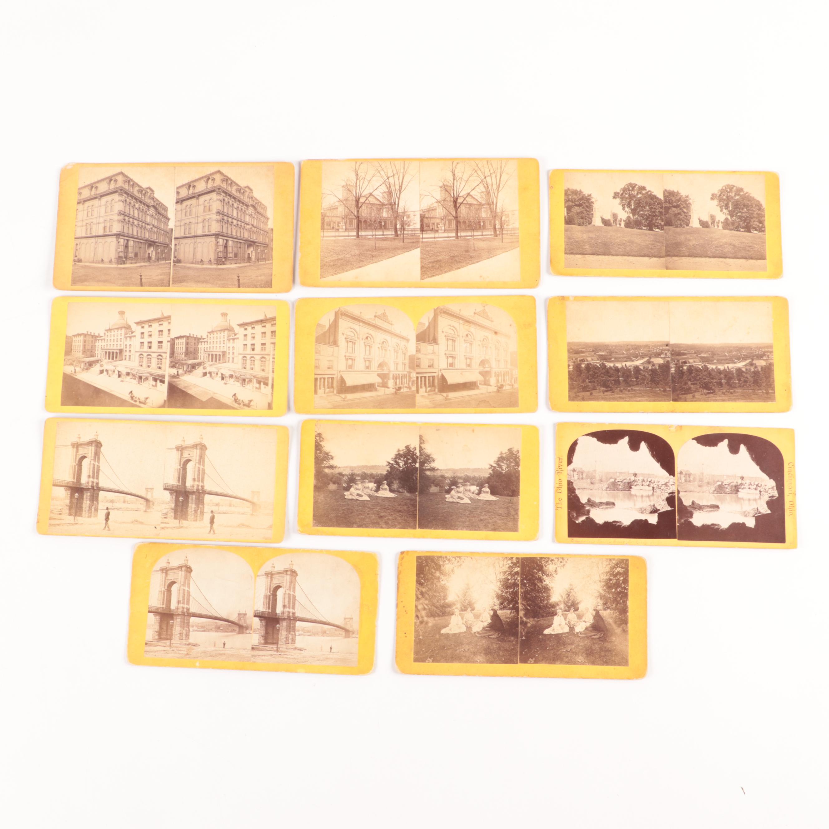 Cincinnati Ohio Stereoscope View Cards, Early 20th Century