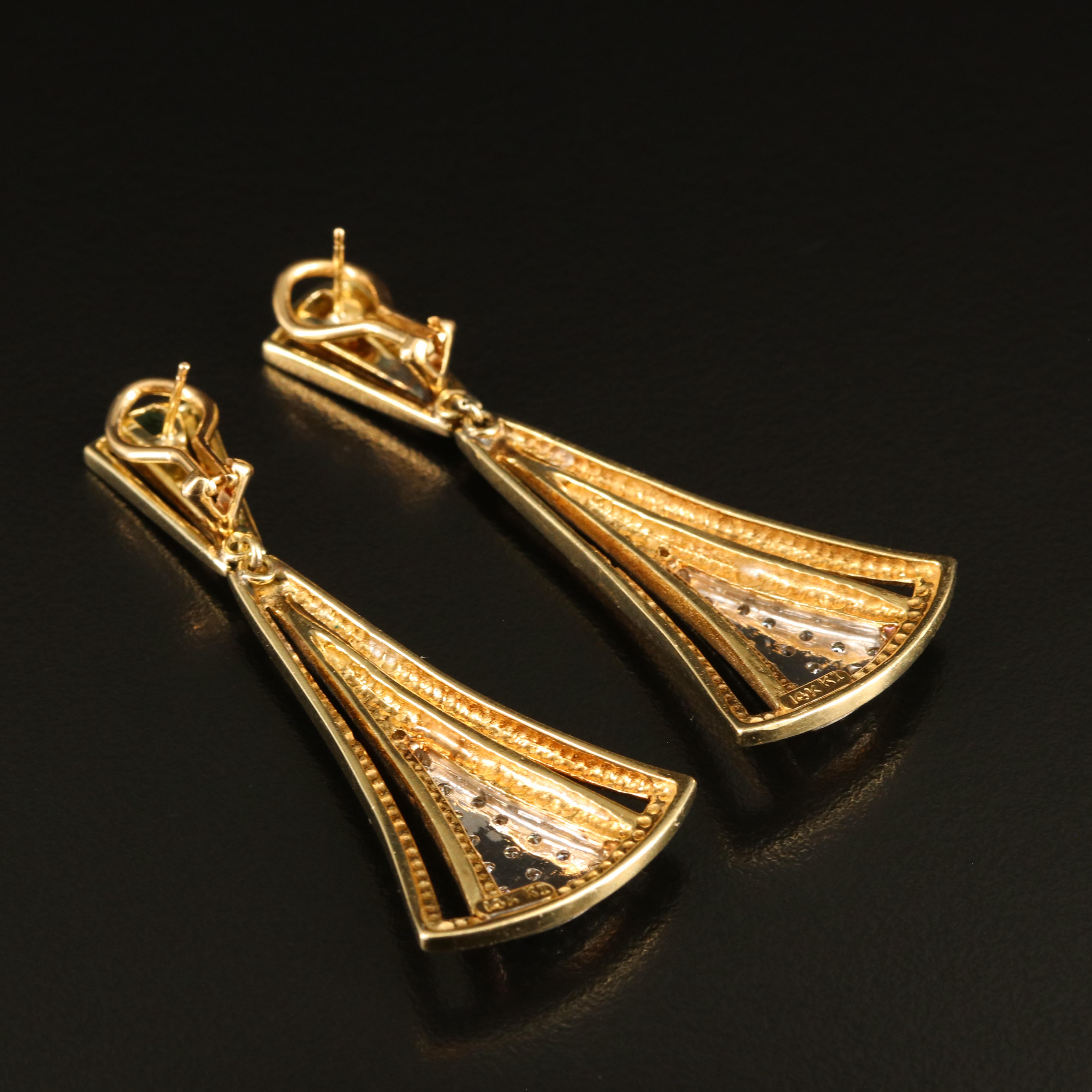 14K 1.03 CTW Diamond Pendulum Earrings