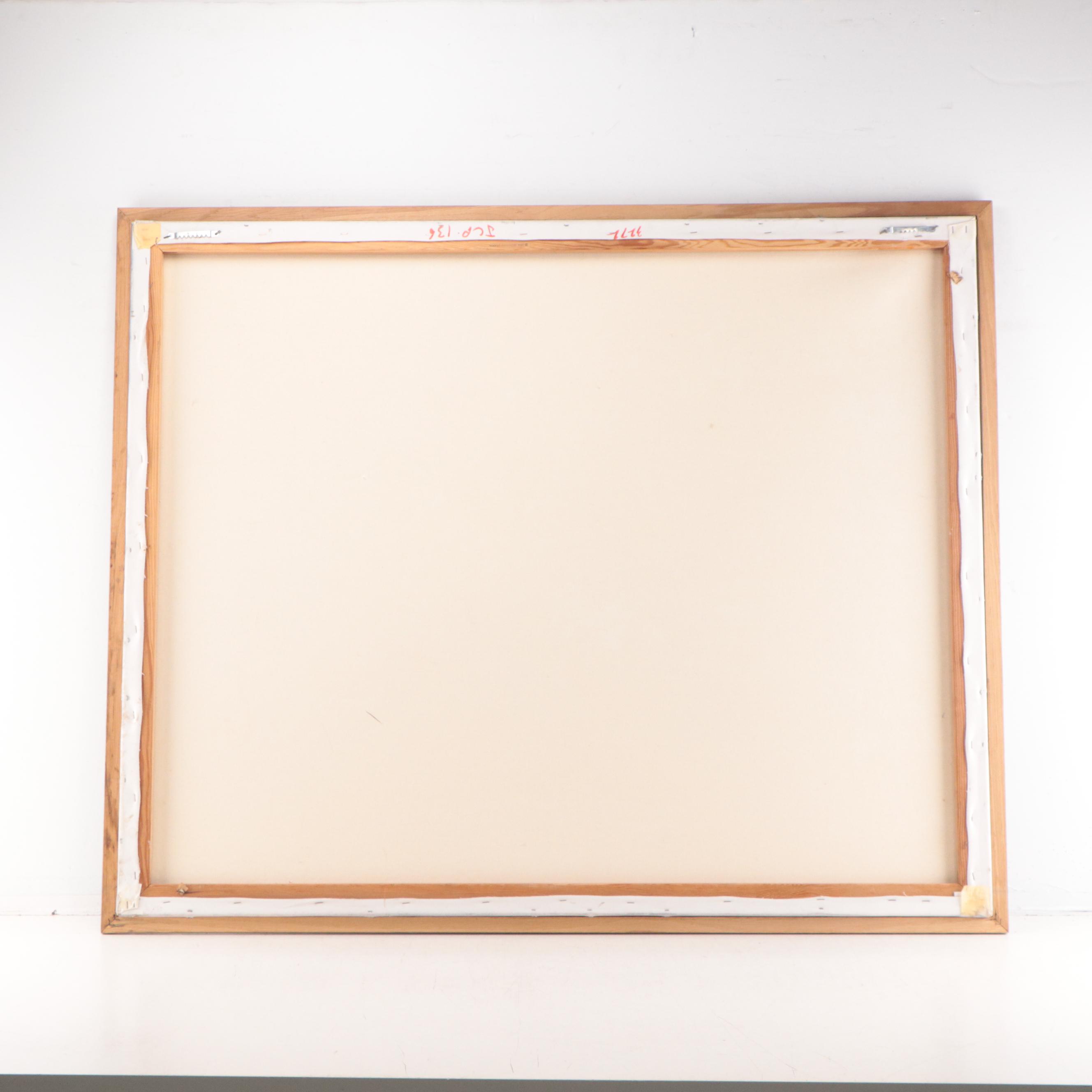 Oil Painting of Figure in Garden Scene