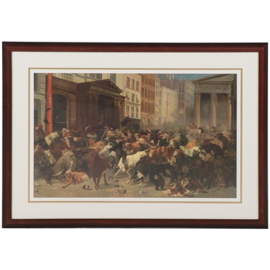 Offset Lithograph After W. H. Beard "The Bulls and Bears in the Market"