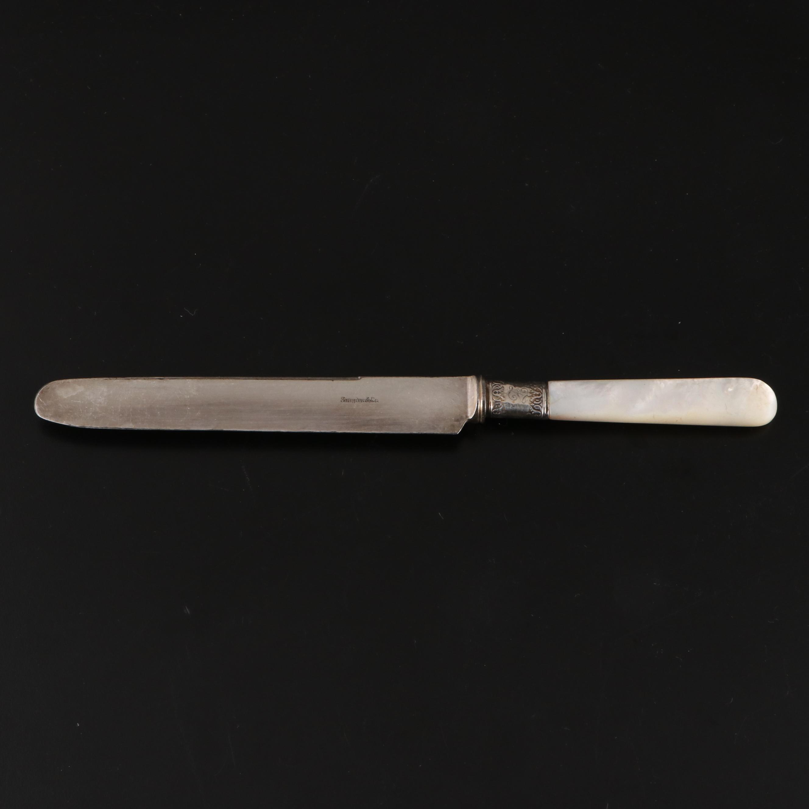 Shreve & Co. Victorian Mother-of-Pearl Handled Knives, Early 20th Century