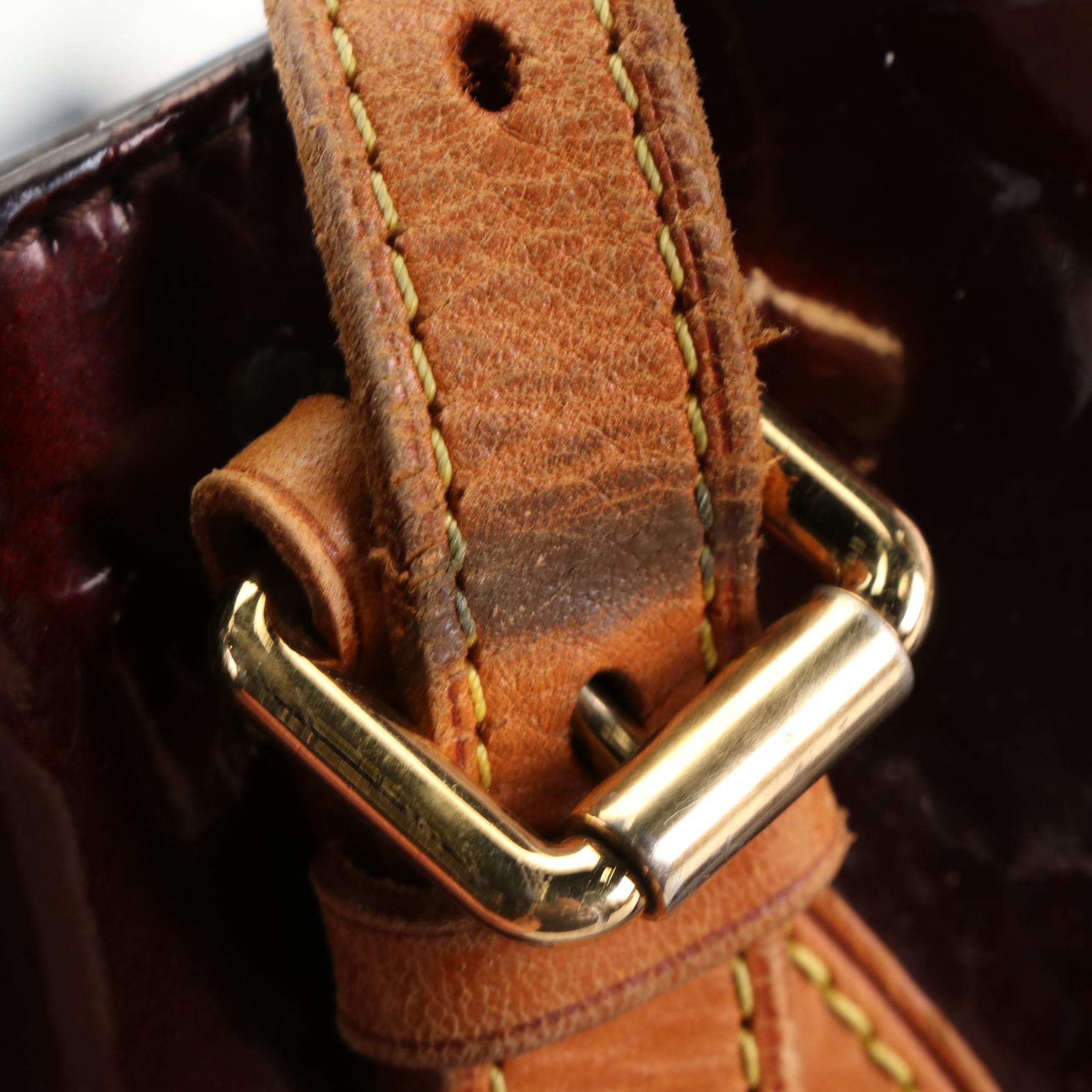 Louis Vuitton Brentwood Tote Bag in Monogram Vernis and Vachetta Leather