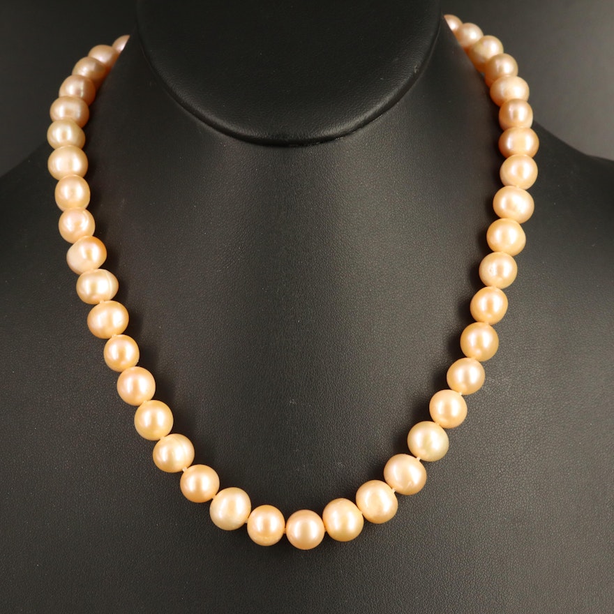 Pearl Necklace with 14K Clasp